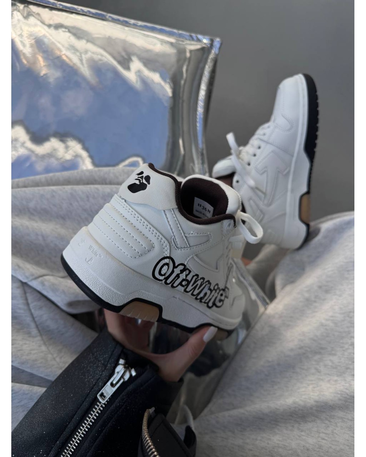 Off White Out Of Office For Walking White Logo Black