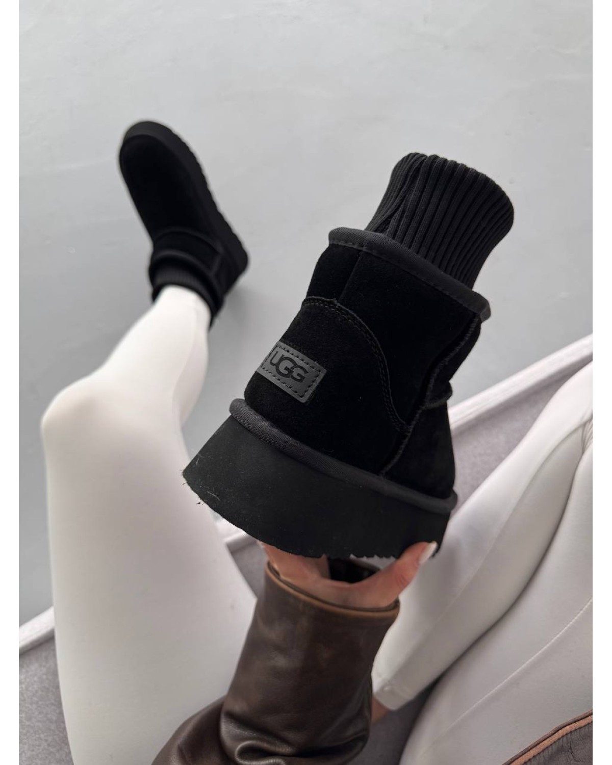 UGG Sock Black Suede UGG Sock Black Suede