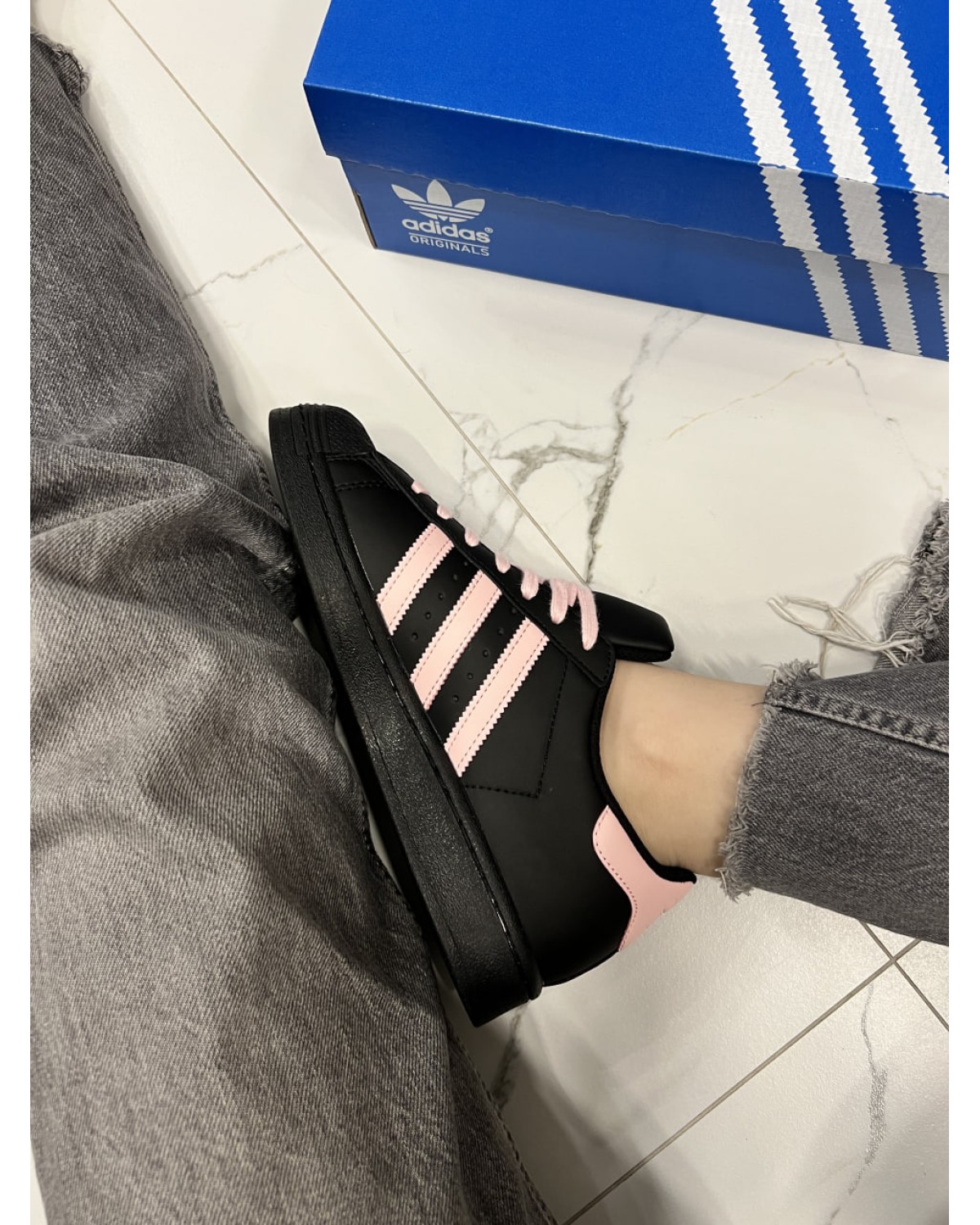 Adidas Superstar Smile Black Pink Adidas Superstar Smile Black Pink