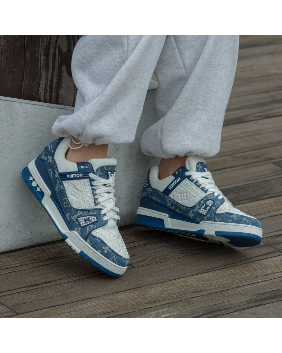Louis Vuitton LV Trainer Sneakers Jeans