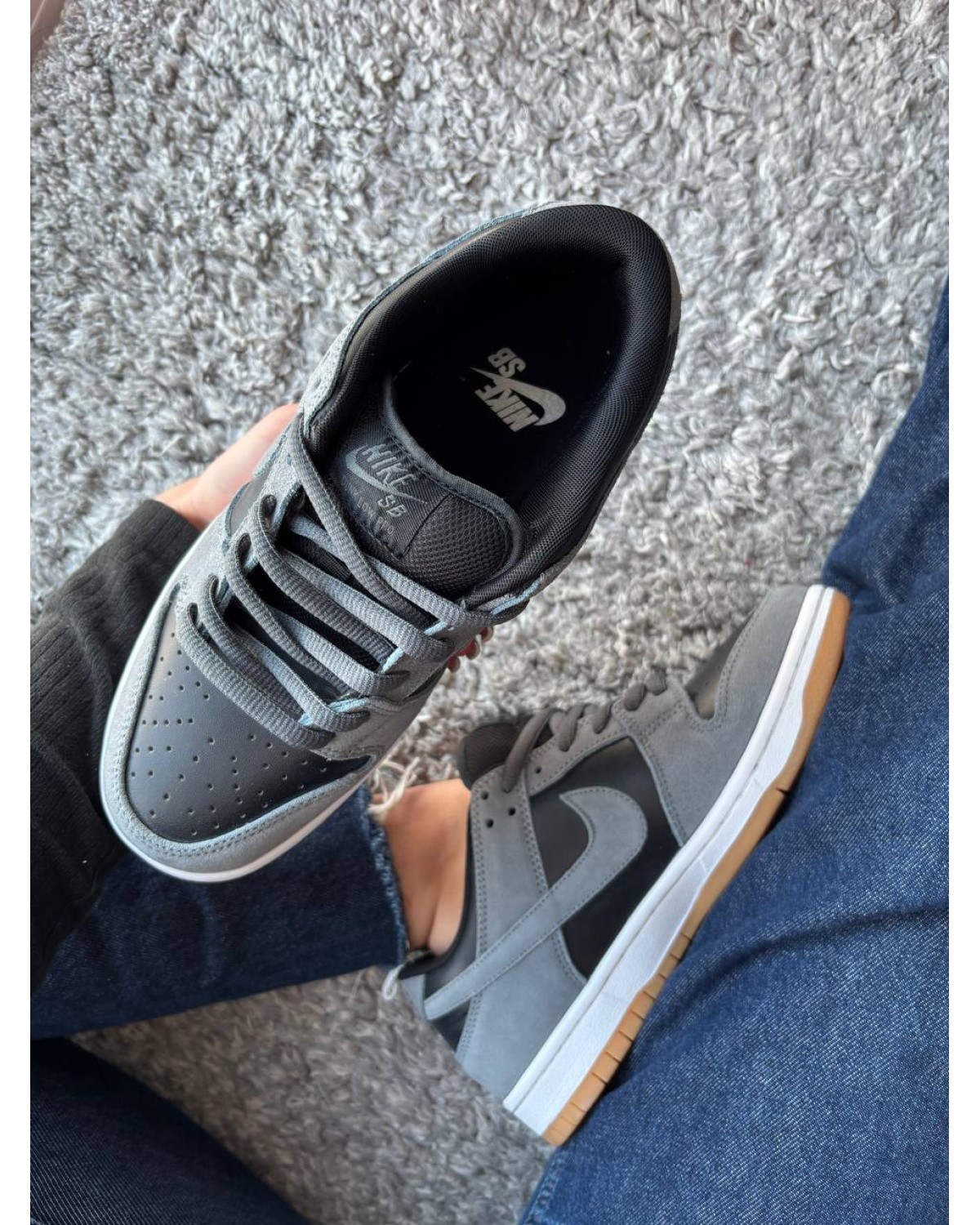 Nike SB Dunk Low Dark Grey Black Gum