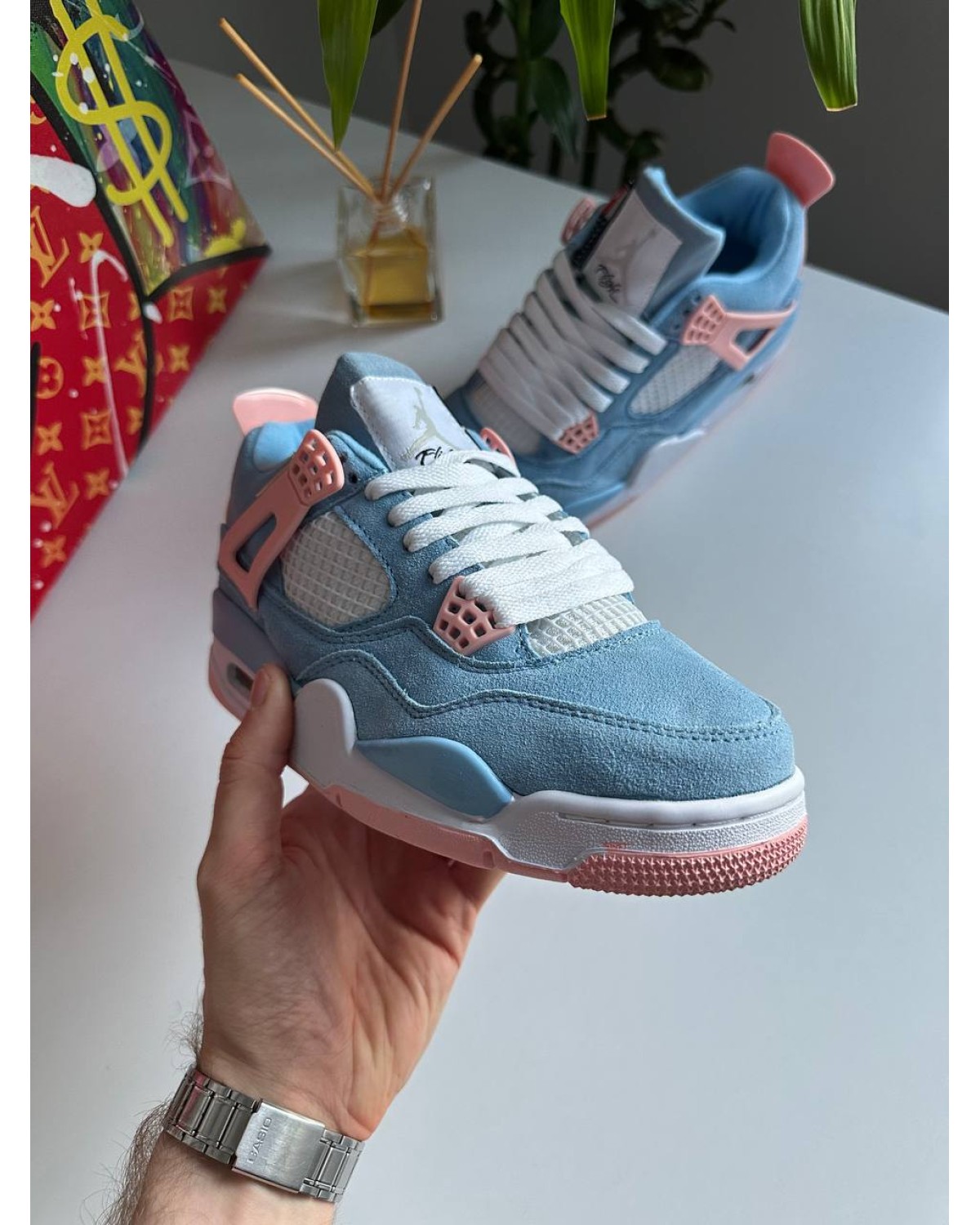 Nike Air Jordan 4 Retro Blue Pink