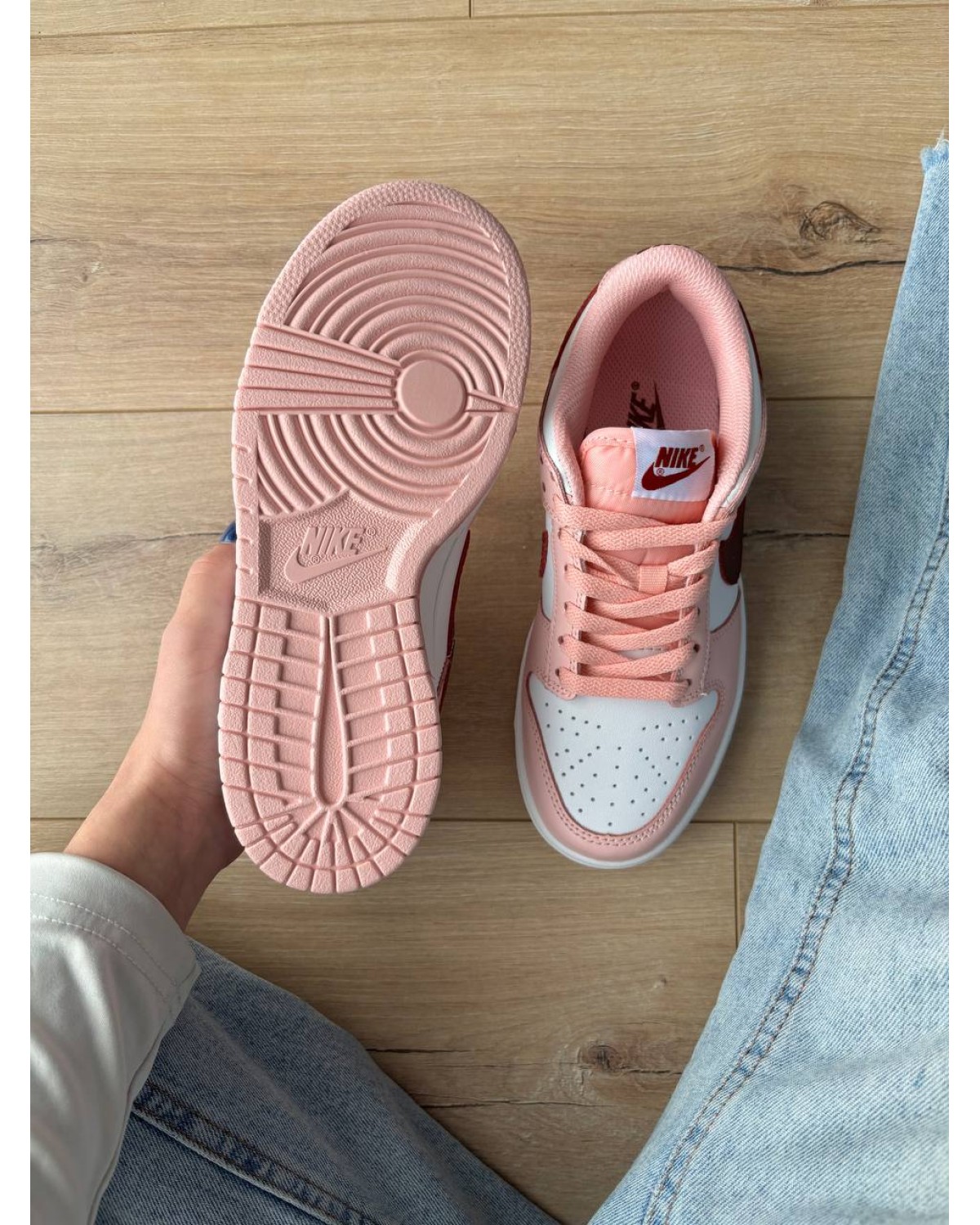 Nike Dunk Low Pink Foam Red White