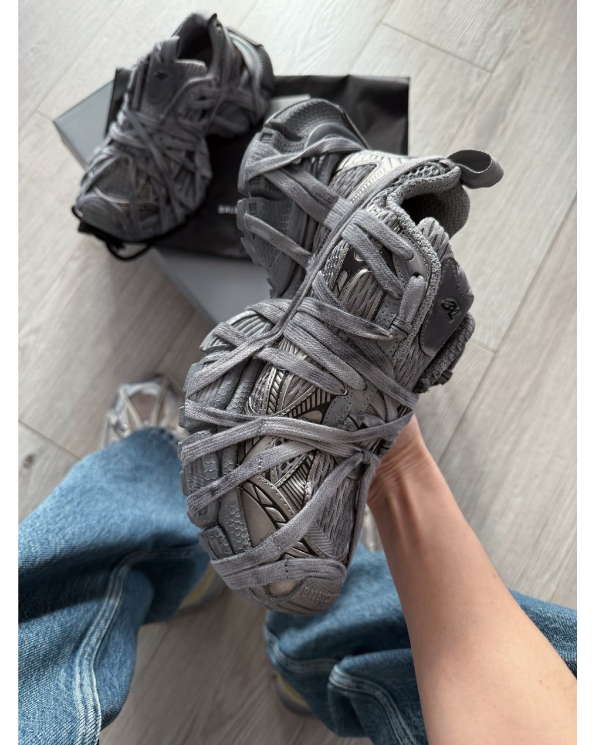 Balenciaga 3XL Extreme Lace Trainers Grey