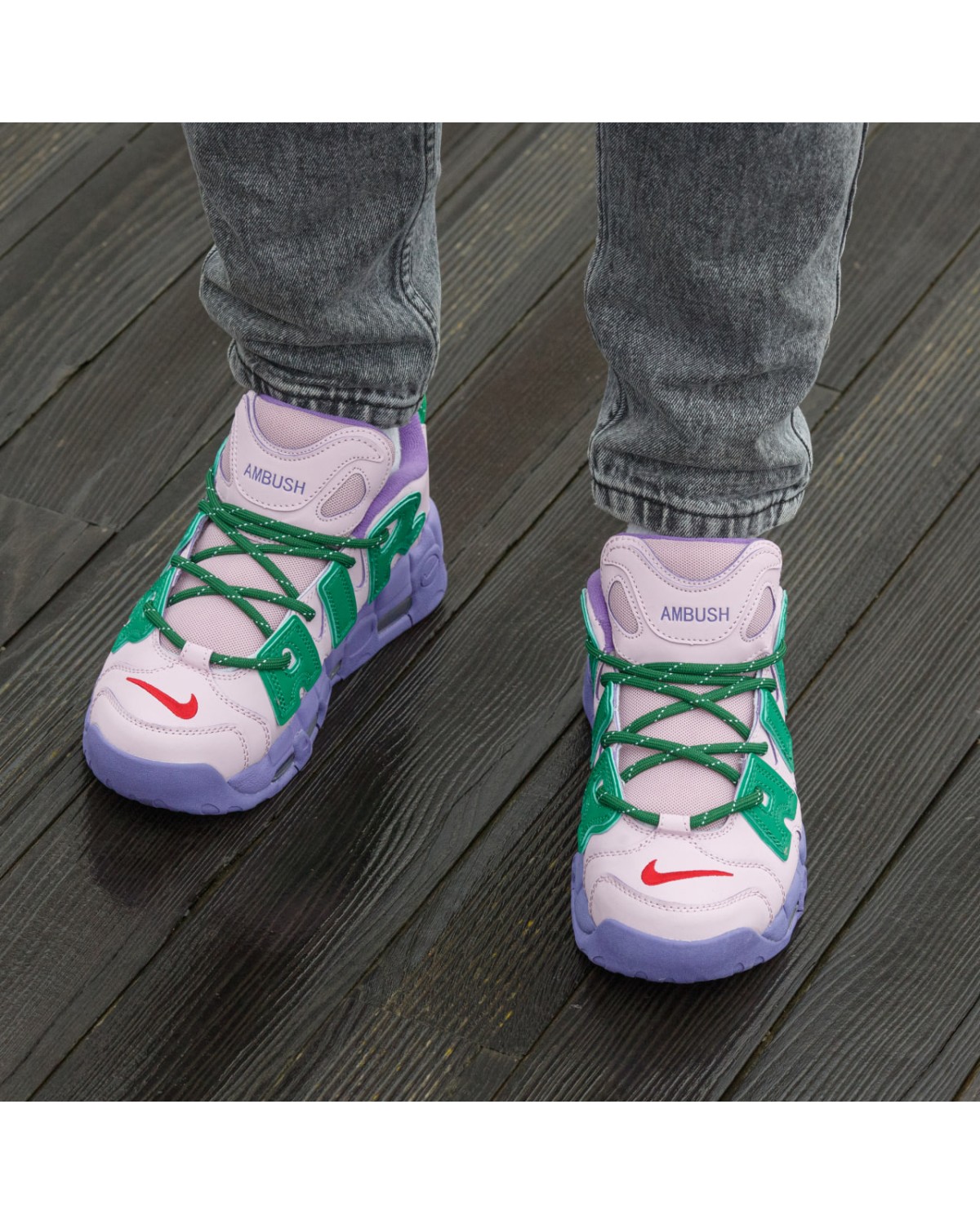 Nike Air More Uptempo Low x Ambush Pink Purple Green