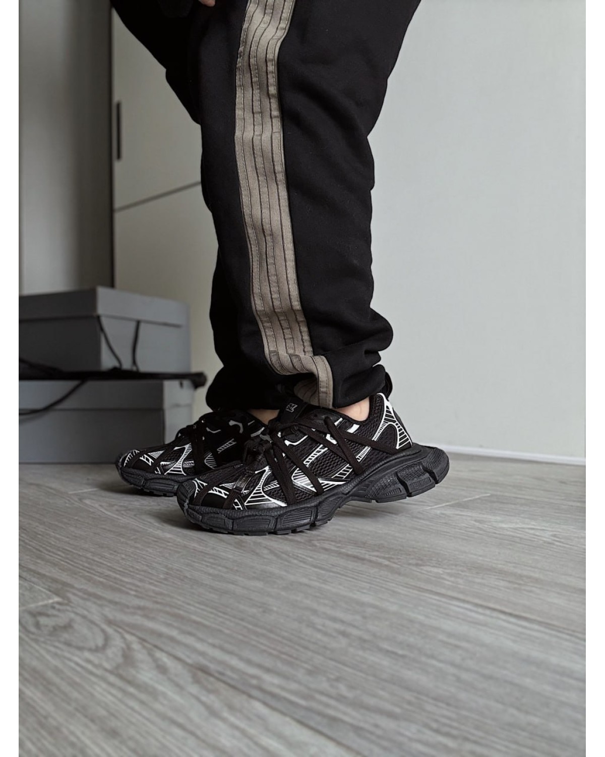 Balenciaga 3XL Extreme Laces Black Silver