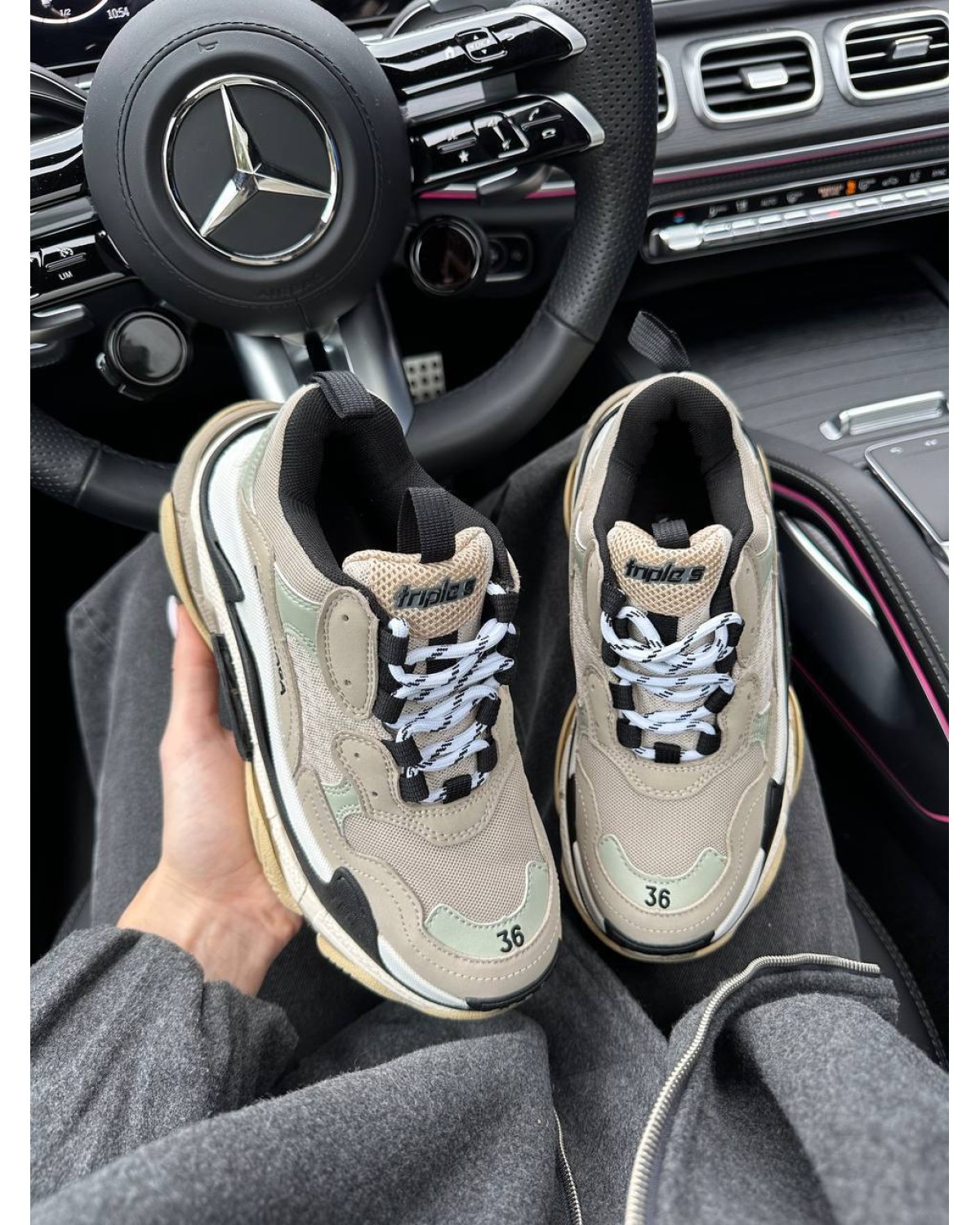 Balenciaga Triple S V1 Beige Black White