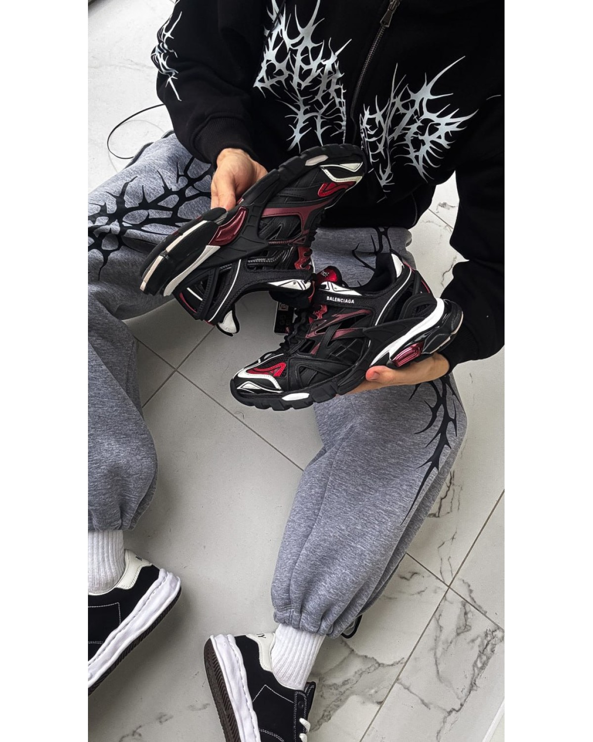 Balenciaga Track 2 Trainer Black Red