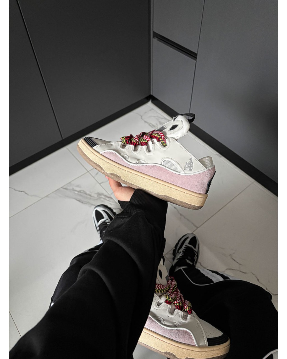 Lanvin Curb Suede Trim