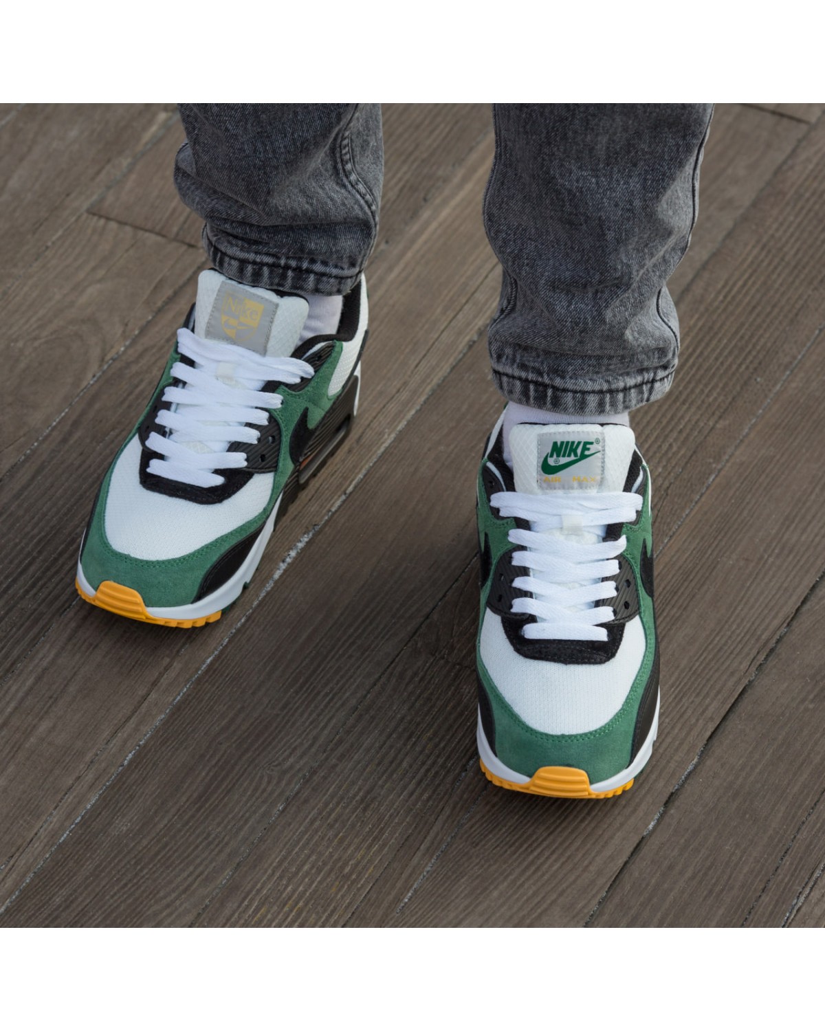 Nike Air Max 90 White Green Suede