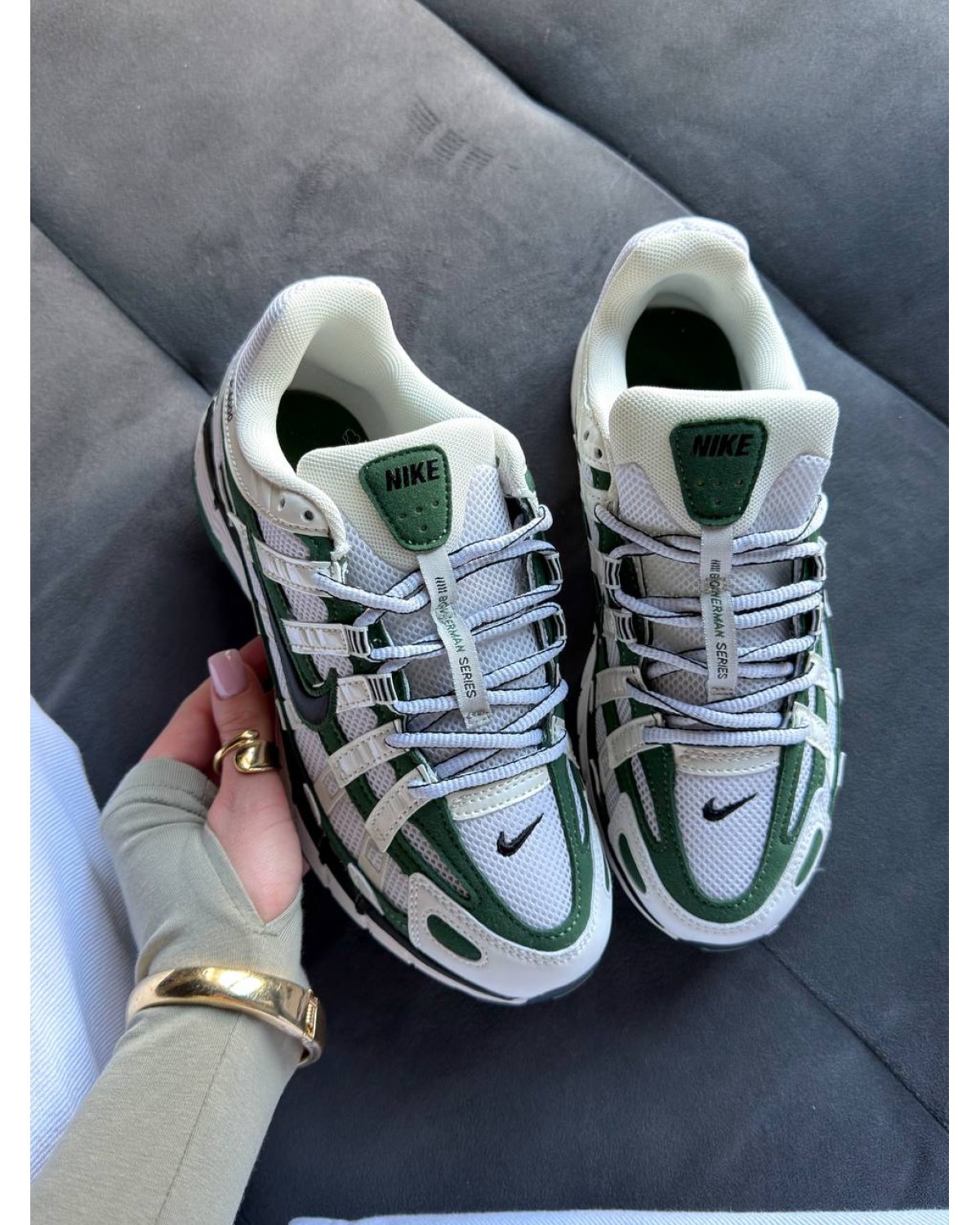 Nike P-6000 White/Green/Black