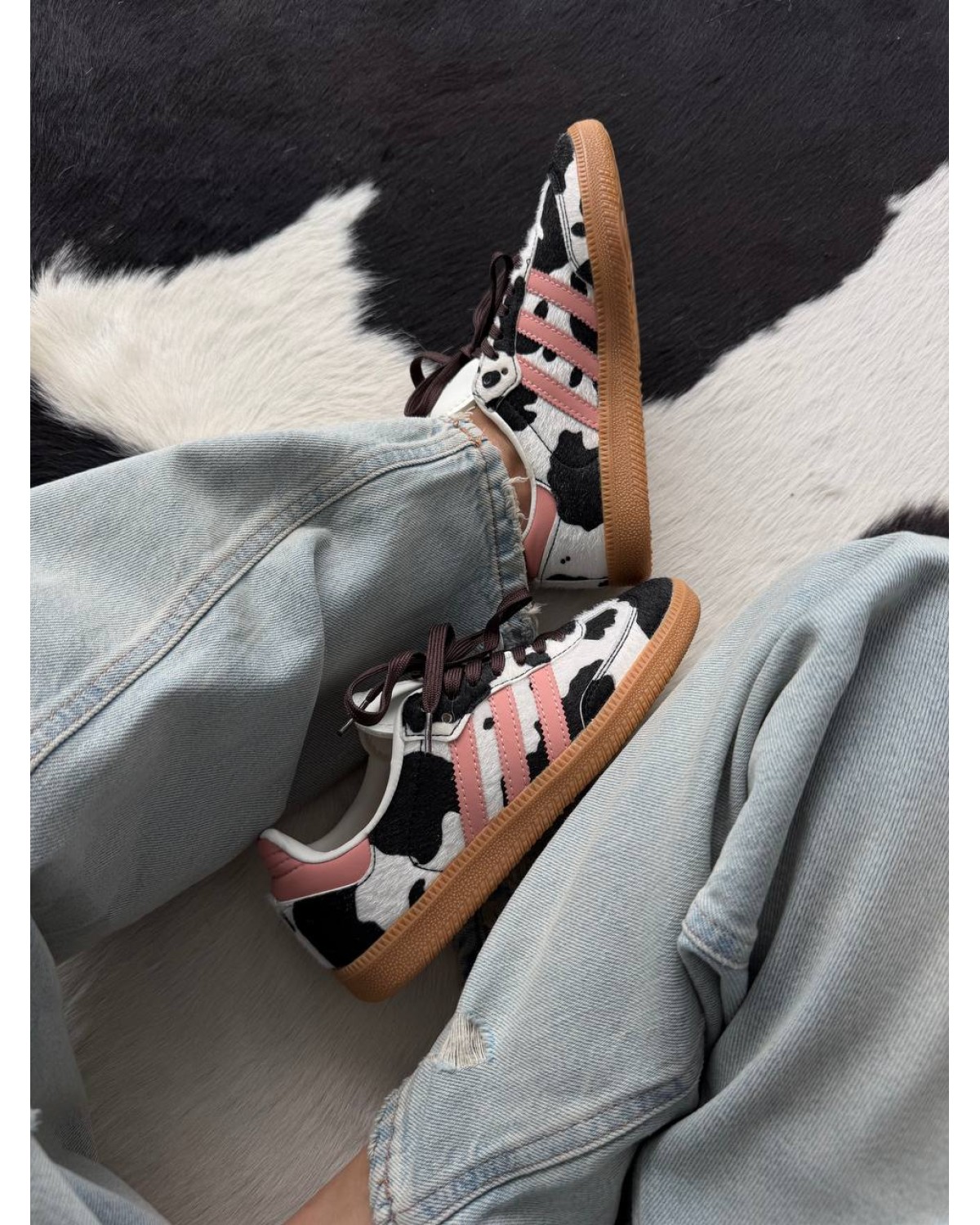 Adidas Samba Cow Print/White