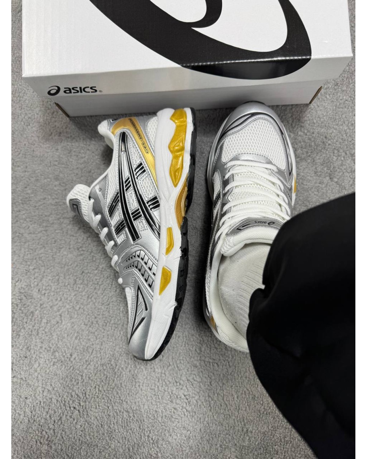 Asics Gel Kayano 14 White Silver Yellow