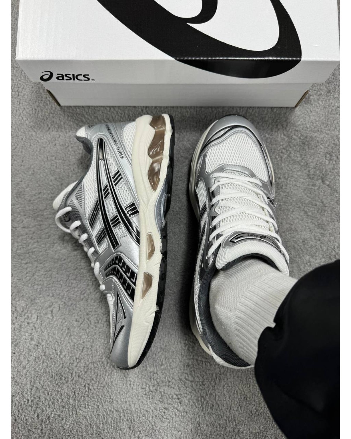 Asics Gel Kayano 14 White Silver Asics Gel Kayano 14 White Silver
