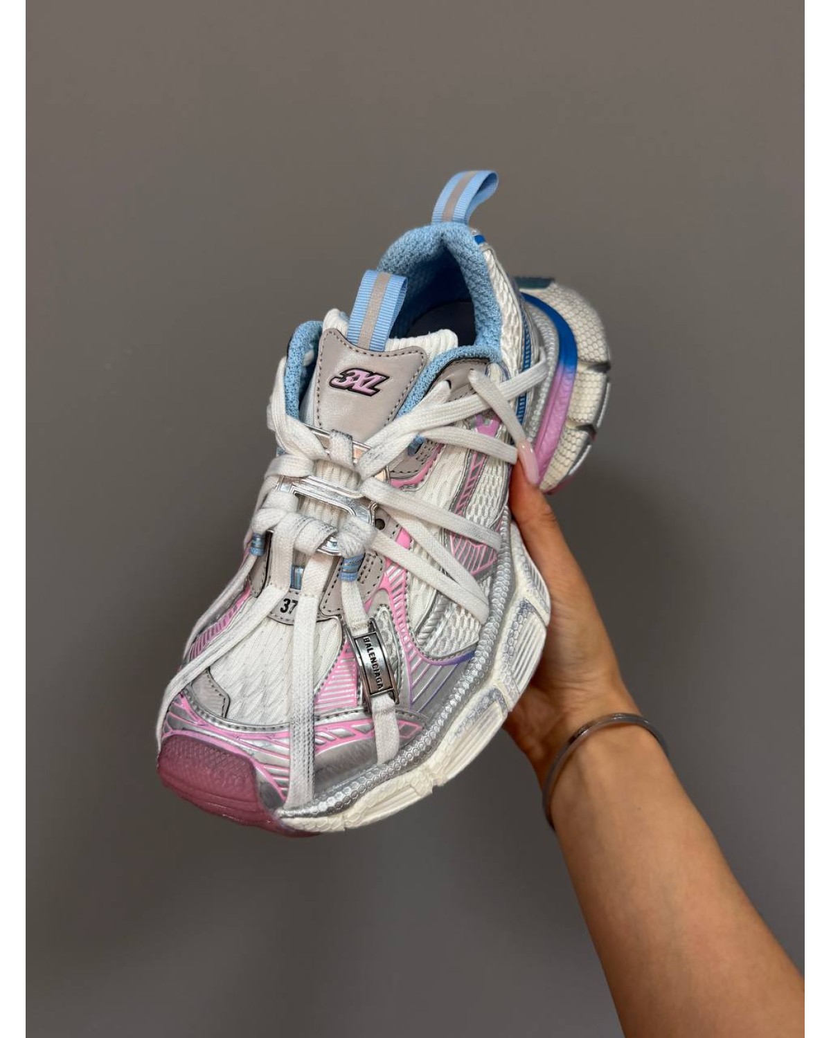 Balenciaga 3XL Extreme Laces Candy Pink/Blue Balenciaga 3XL Extreme Laces Candy Pink/Blue