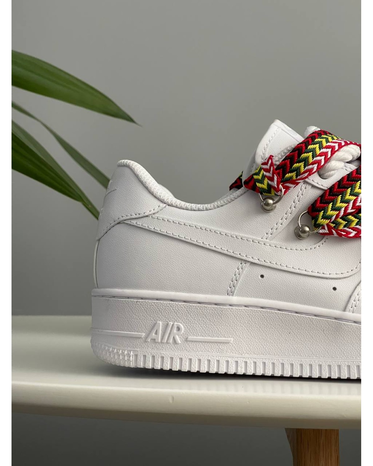 Nike Air Force 1 Low Custom Lanvin Laces White Multicolor Nike Air Force 1 Low Custom Lanvin Laces White Multicolor