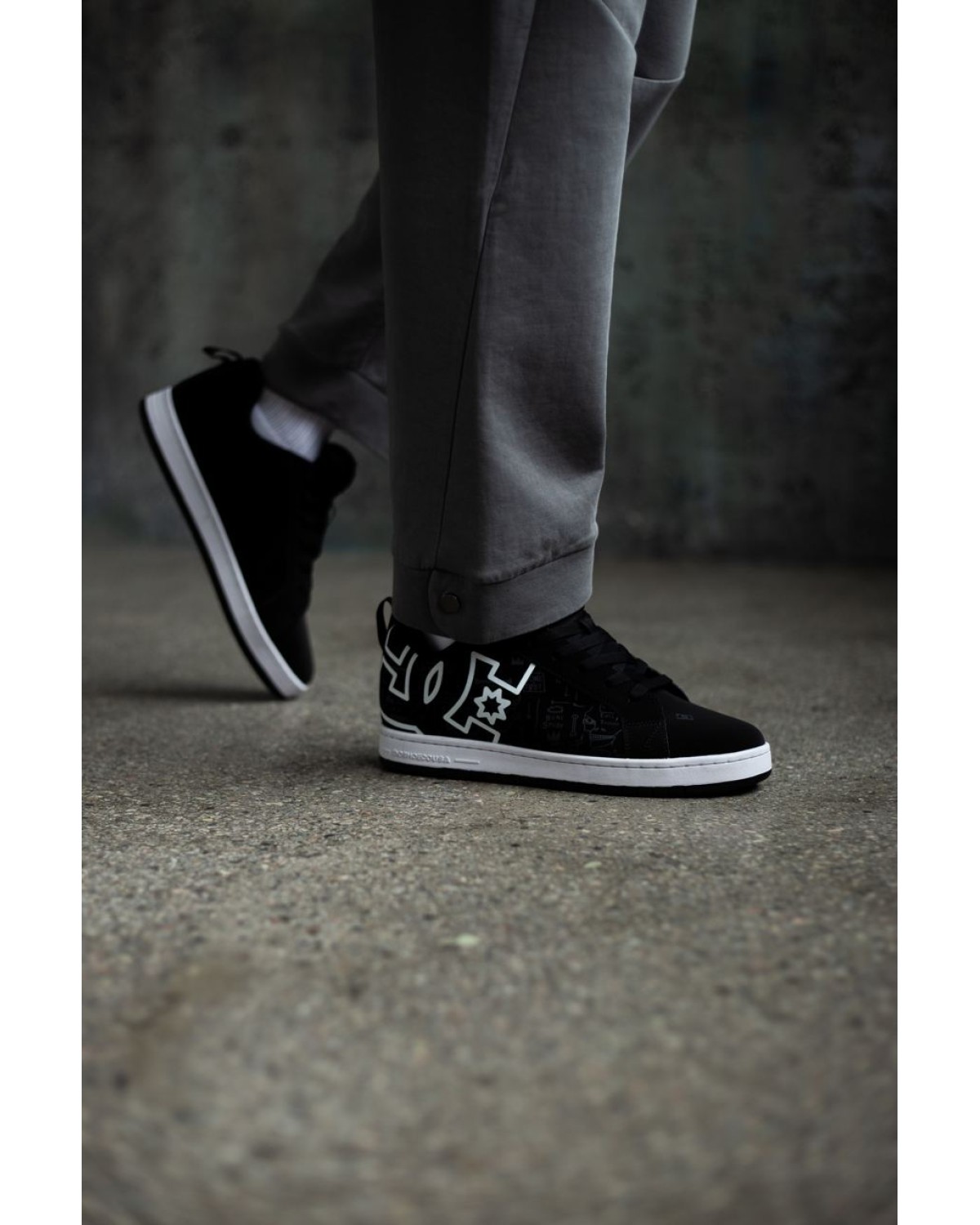 DC Shoes Court Graffik Black White DC Shoes Court Graffik Black White