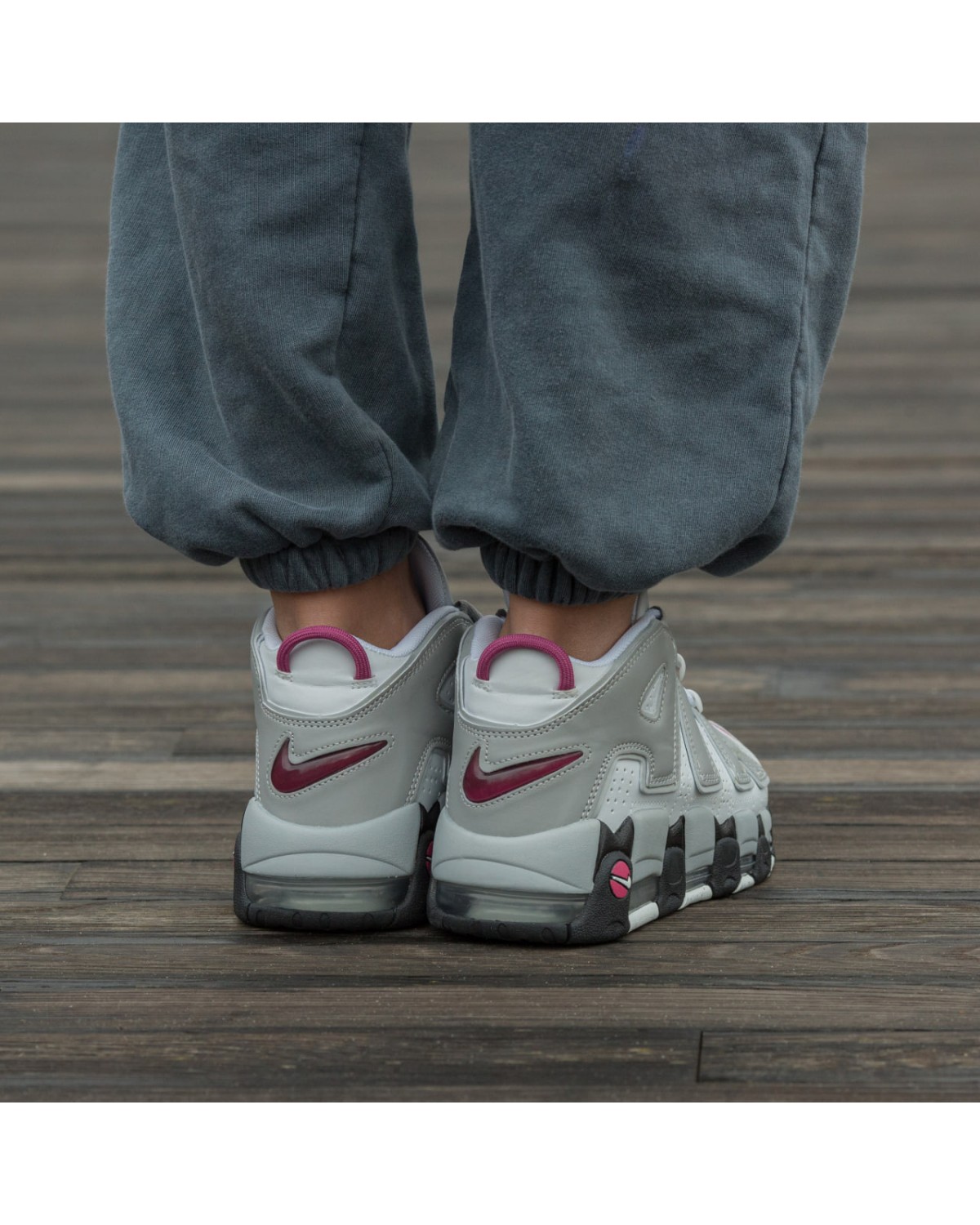 Nike Air More Uptempo 96 White/Gray Nike Air More Uptempo 96 White/Gray