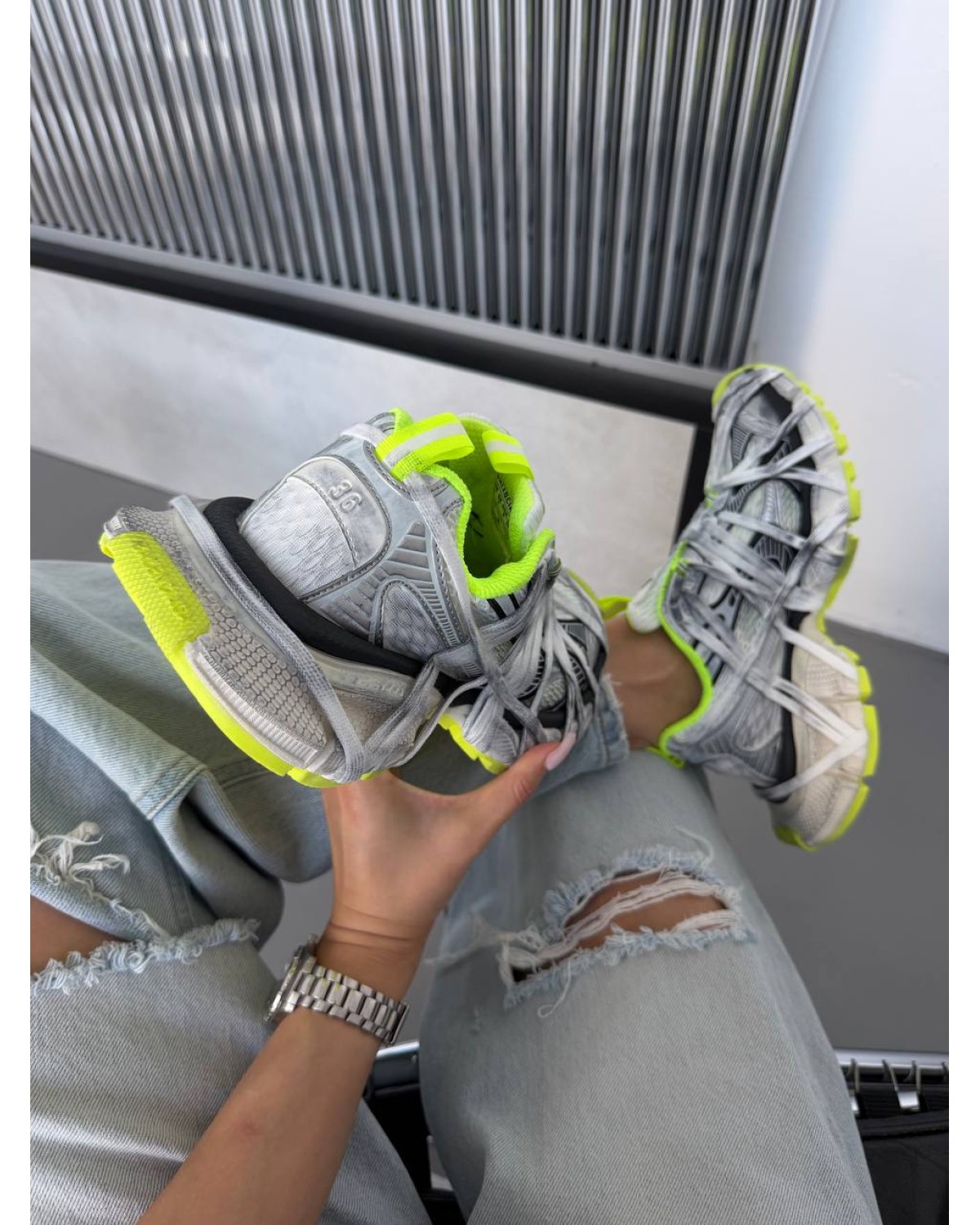 Balenciaga 3XL Extreme Laces Acid/Silver Balenciaga 3XL Extreme Laces Acid/Silver