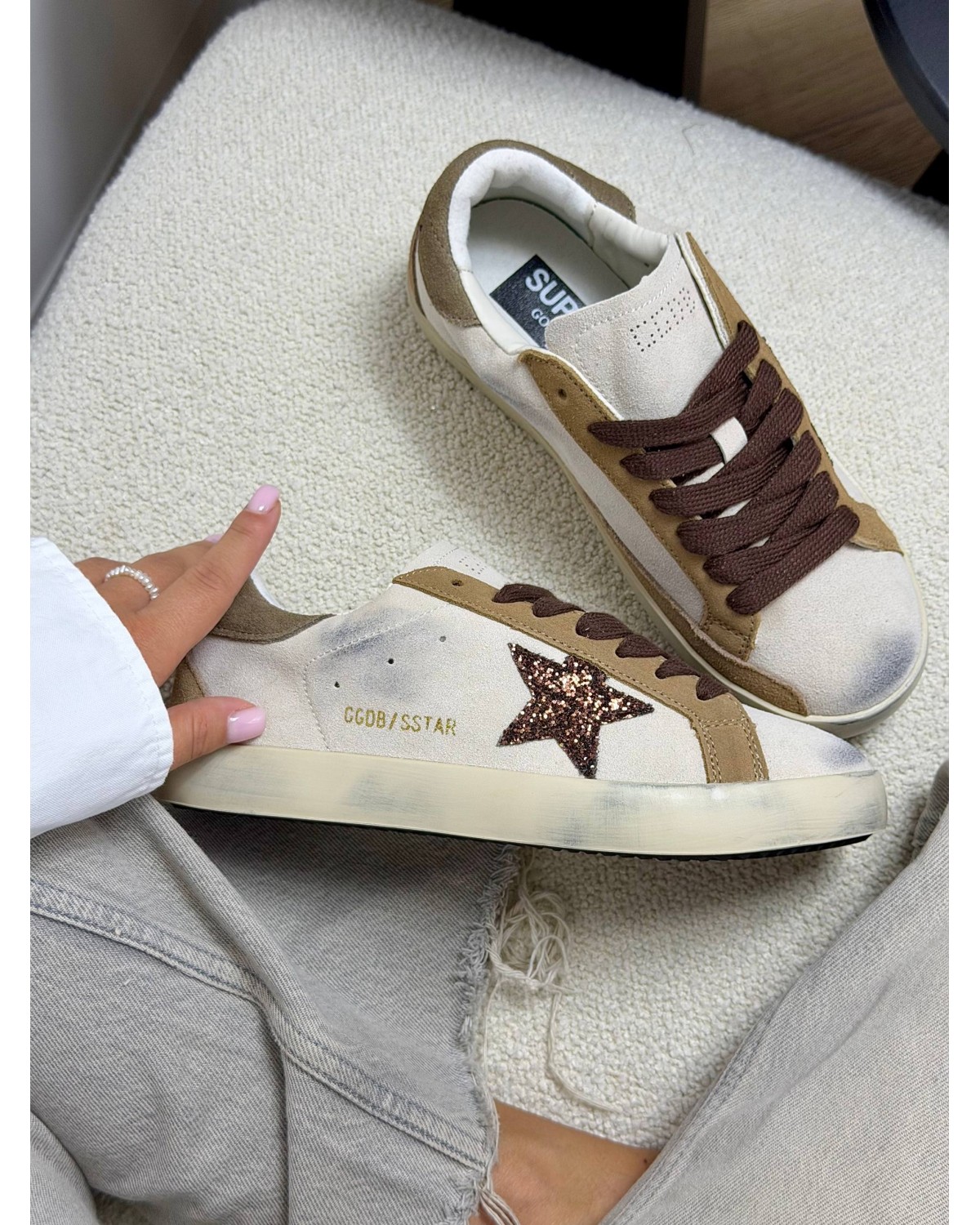 Golden Goose Superstar Beige Brown Golden Goose Superstar Beige Brown