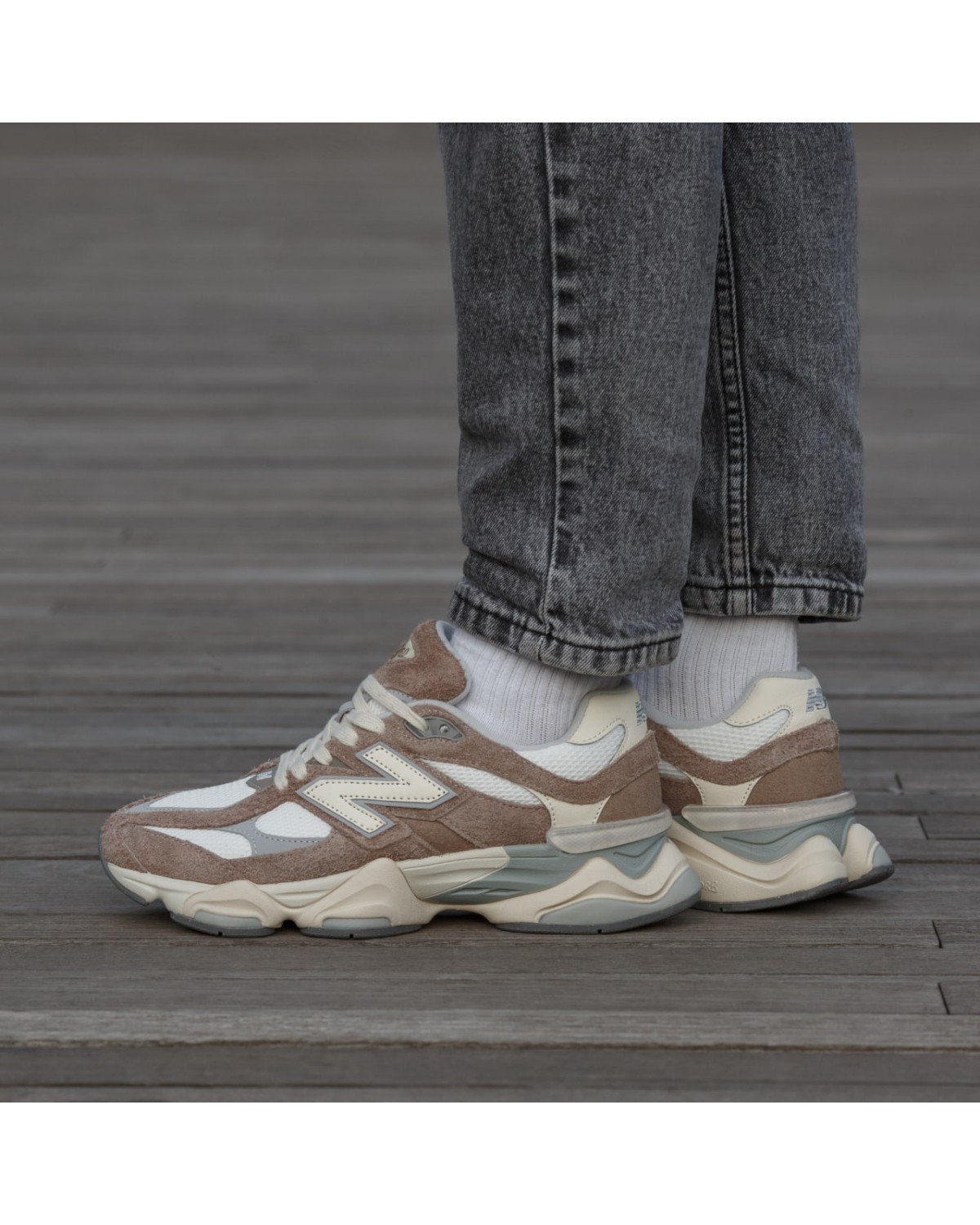 New Balance 9060 White  Beige Grey