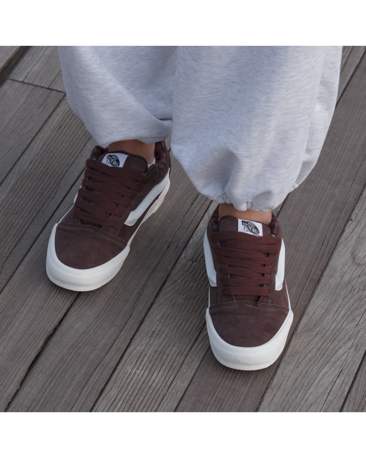 Vans Knu Skool Brown/White Vans Knu Skool Brown/White