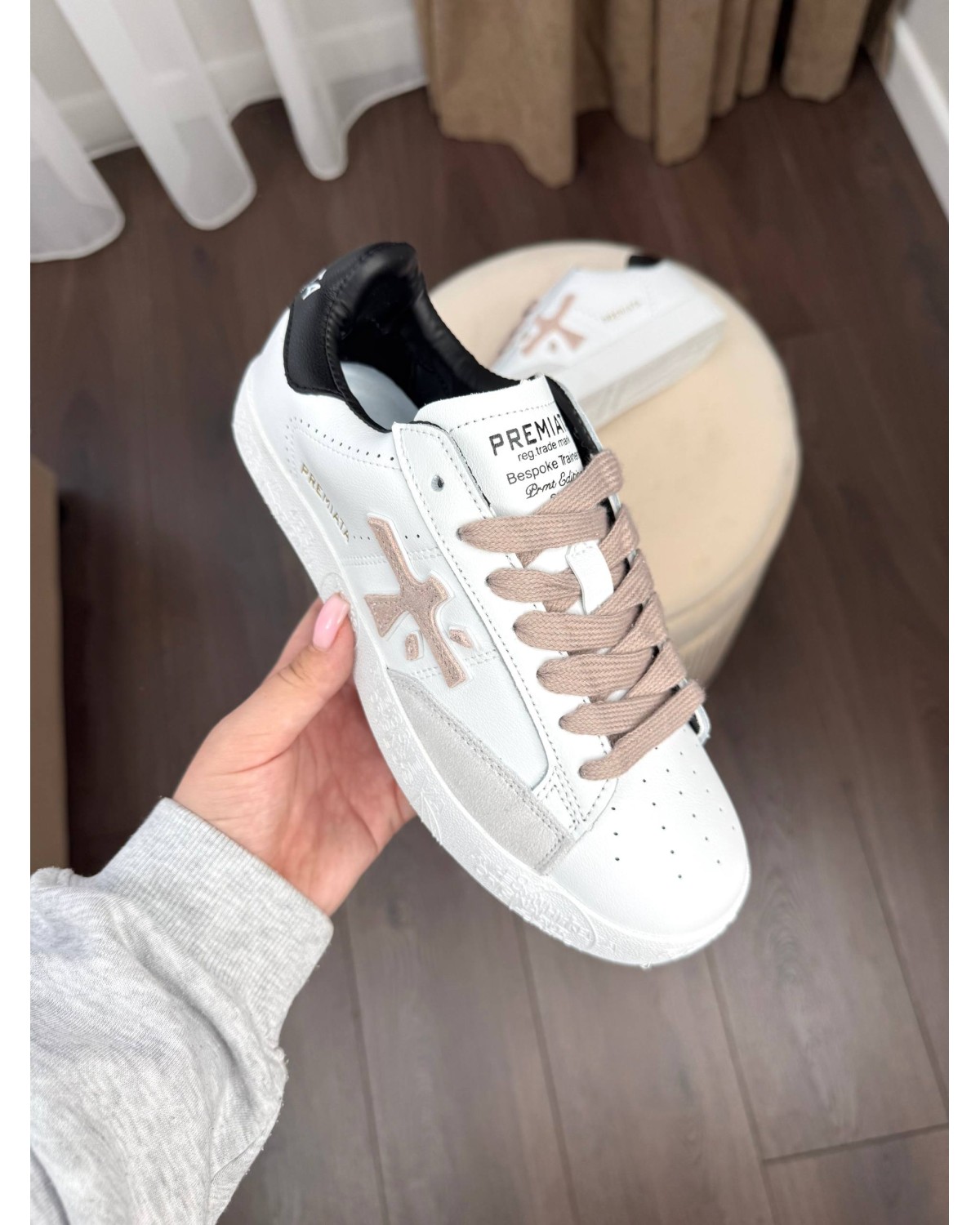 Premiata Steven White Beige