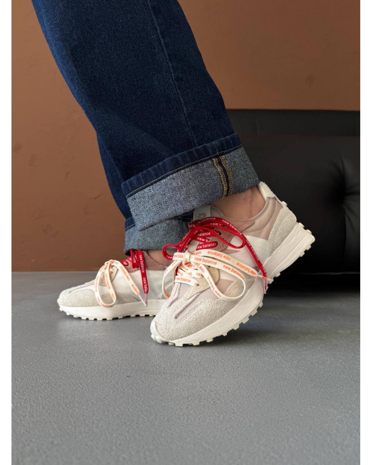 New Balance 327 Beige Extreme Laces