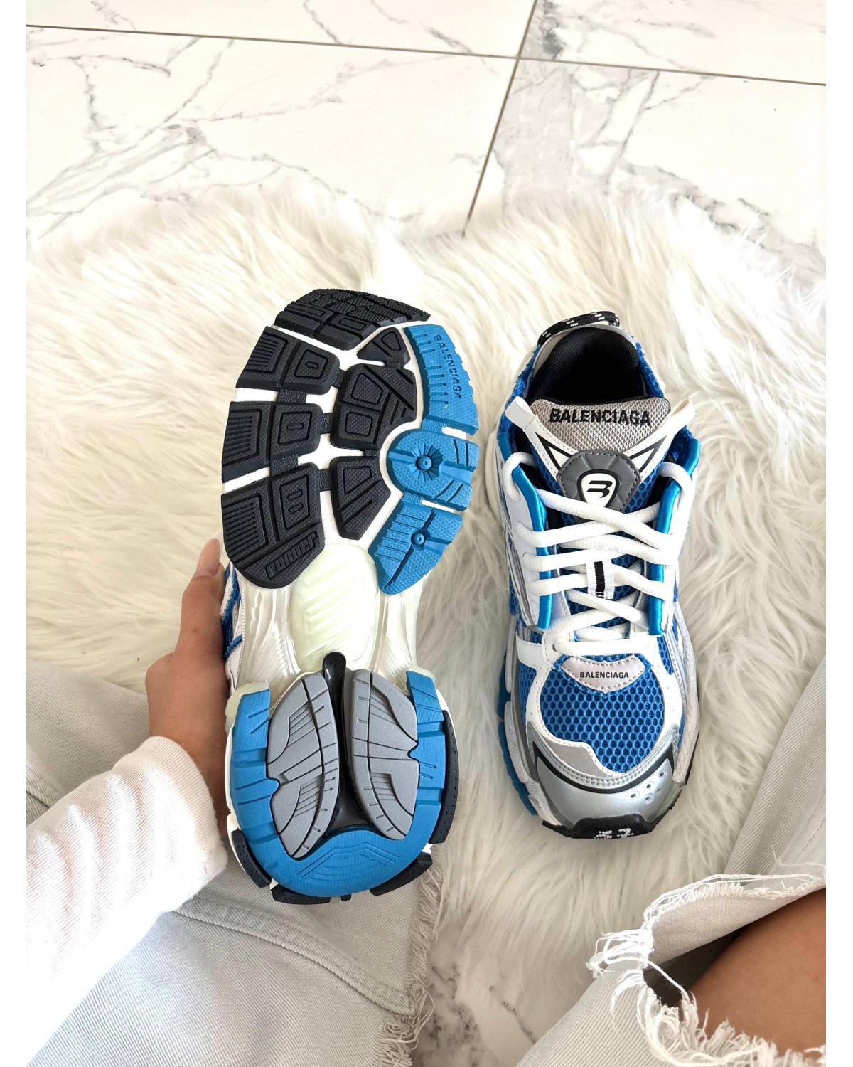 Balenciaga Runner White Blue Balenciaga Runner White Blue