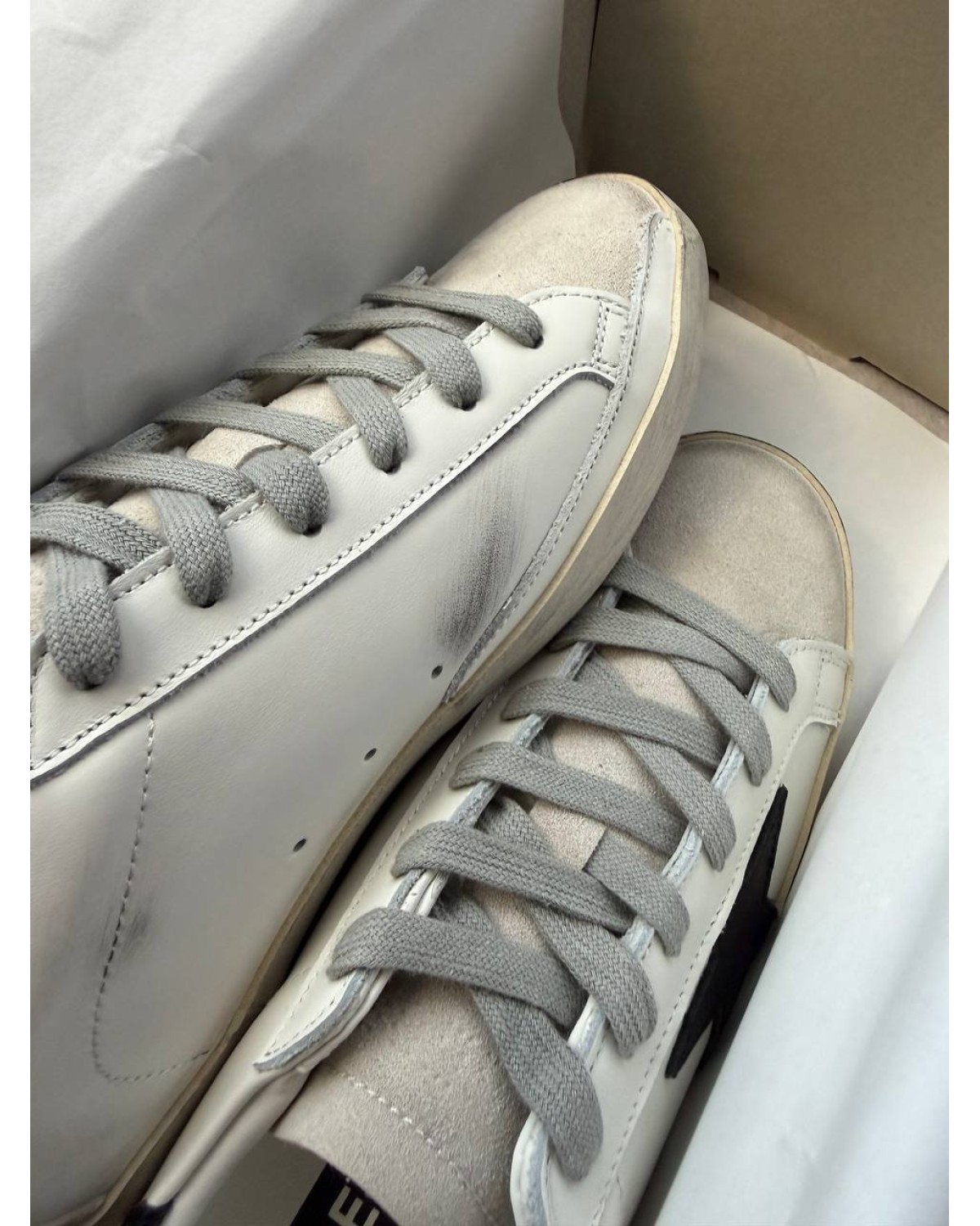 Golden Goose White Black Star