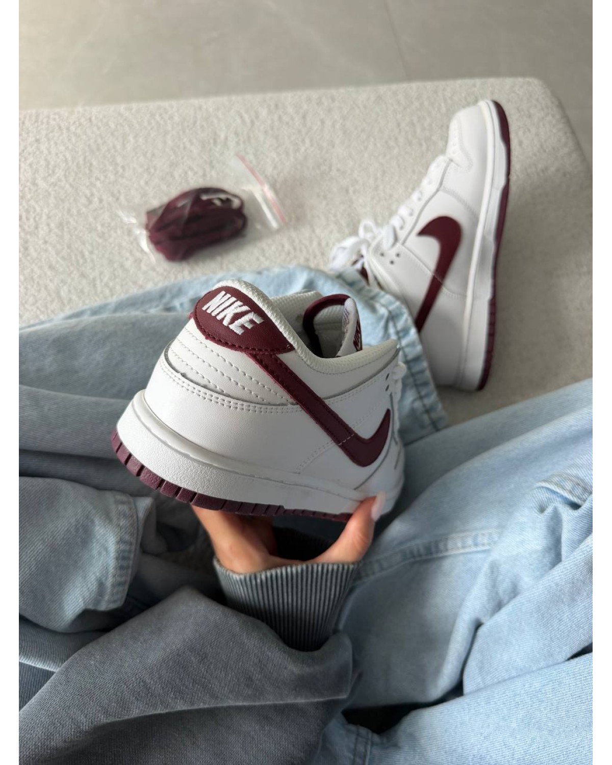 Nike SB Dunk “White / Burgundy”