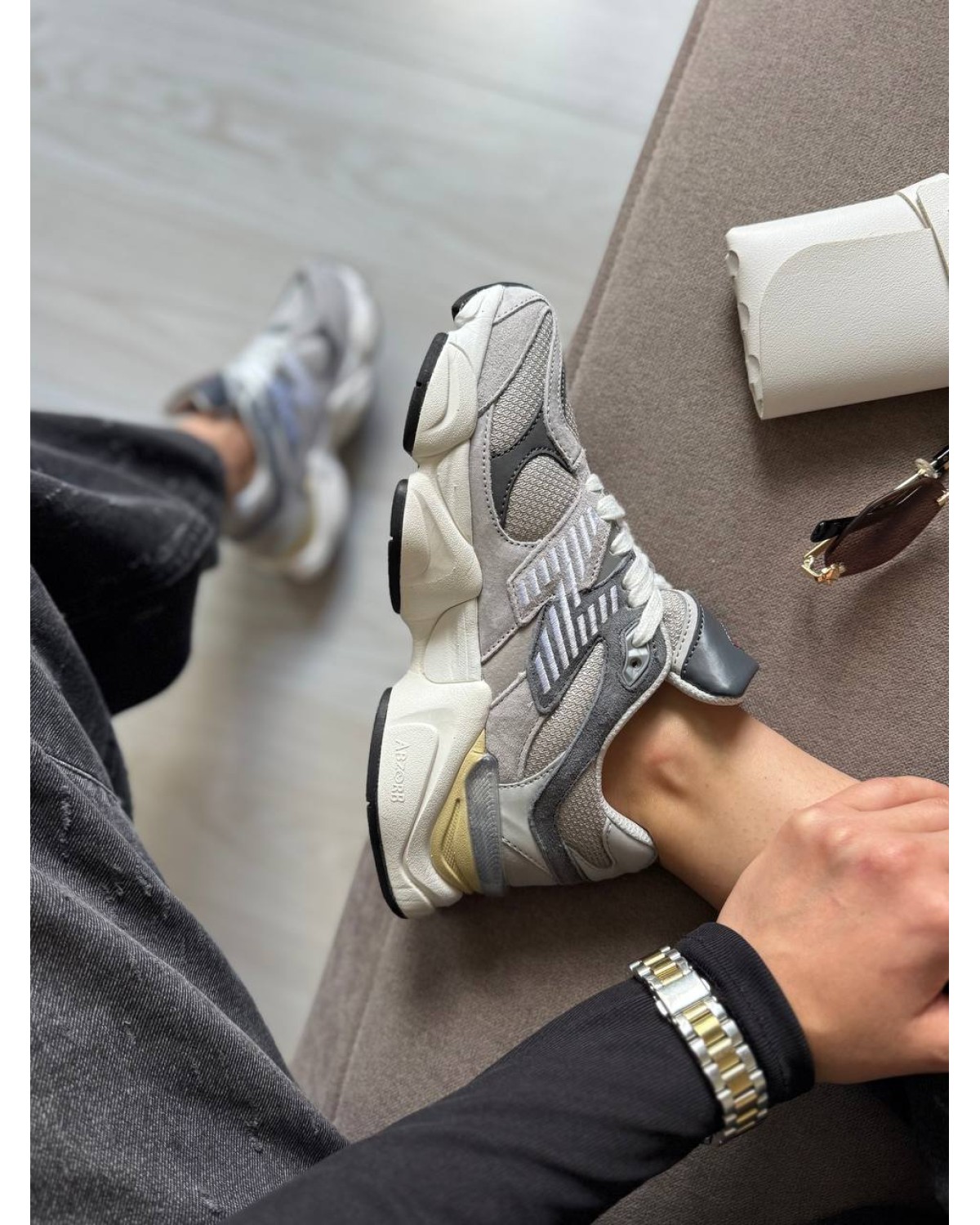 New Balance 9060 Grey White Cordura