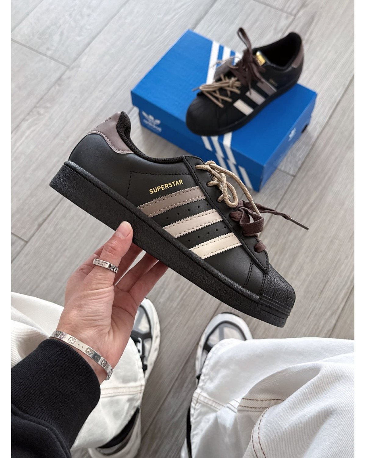Adidas Superstar Custom Laces Black