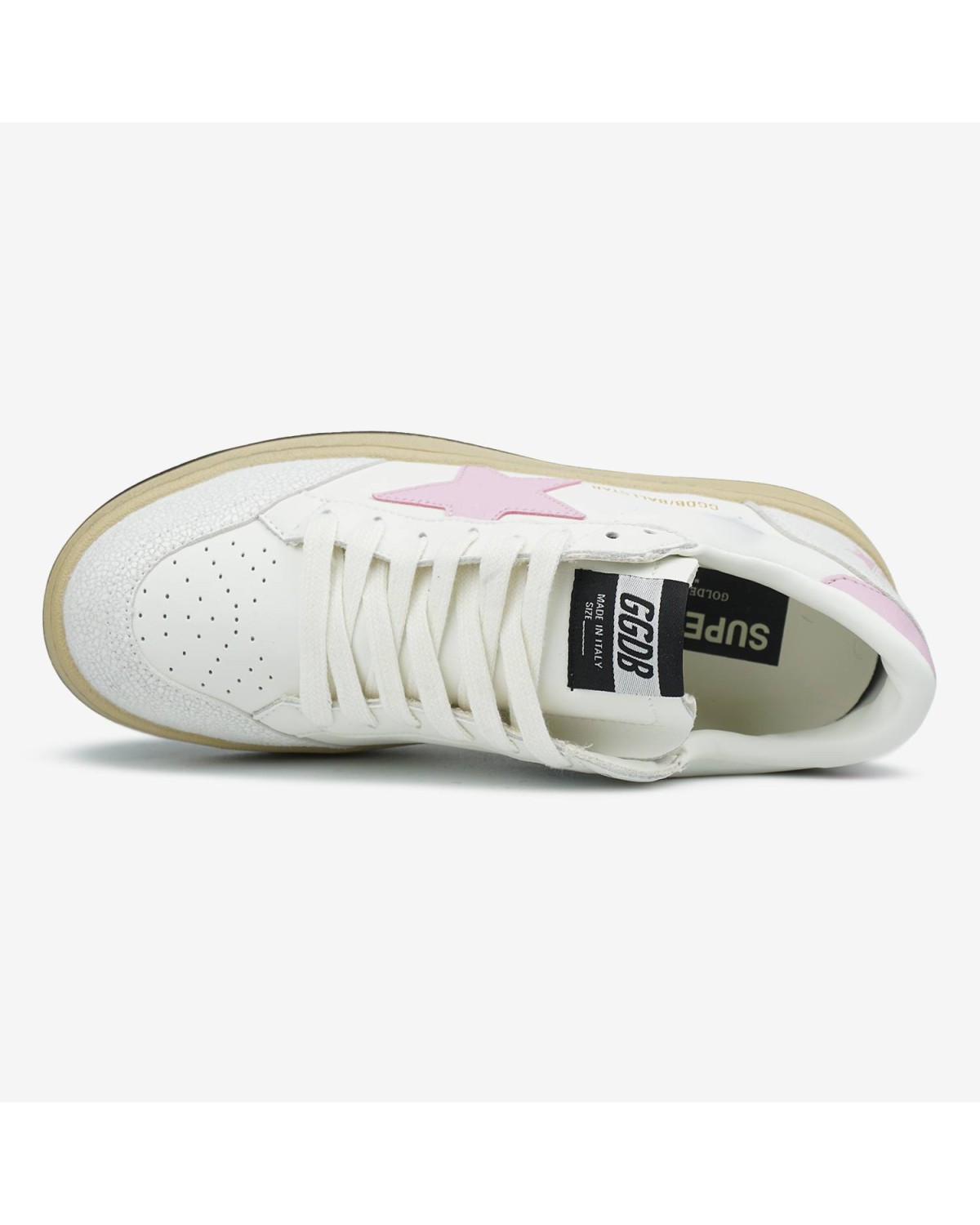 Golden Goose White Ball Star Pink