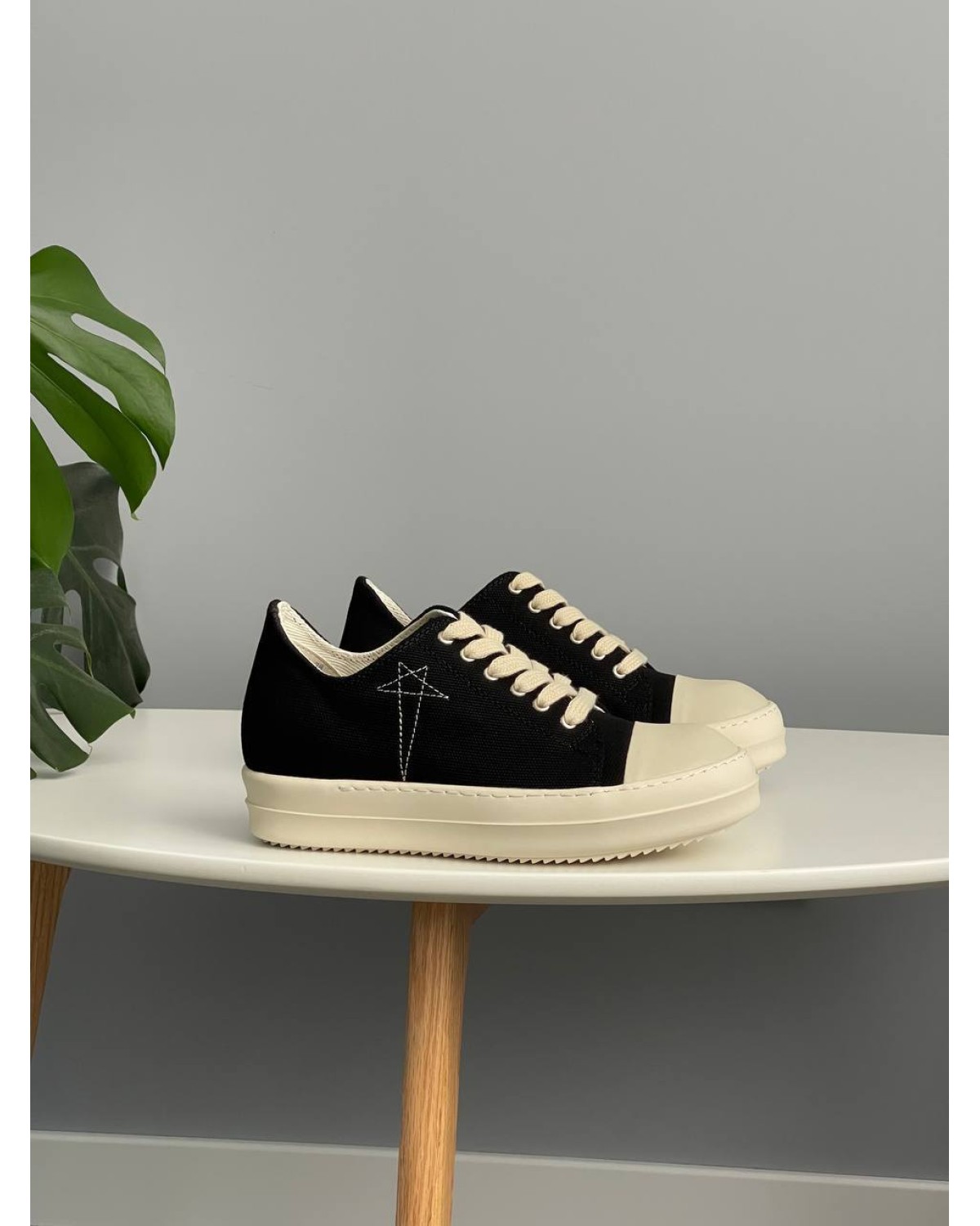 Rick Owens DRKSHDW Ramones Low Black Milk
