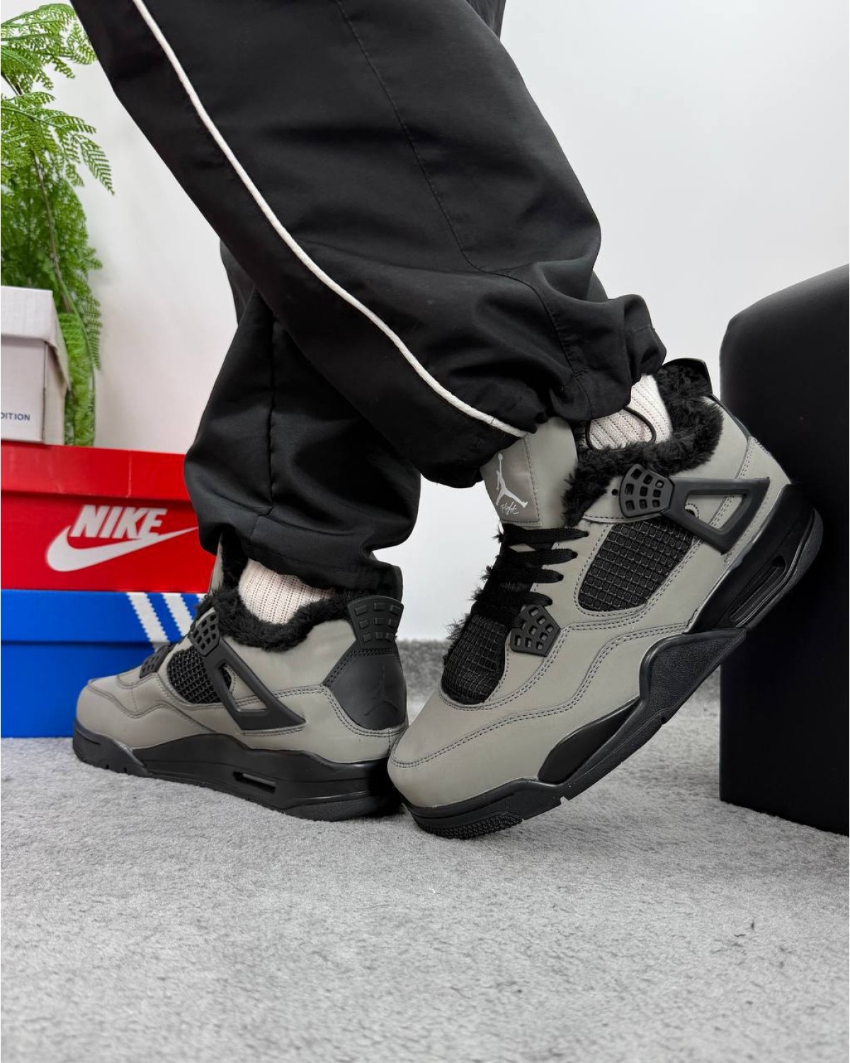 Nike Jordan 4 Black Grey Cat