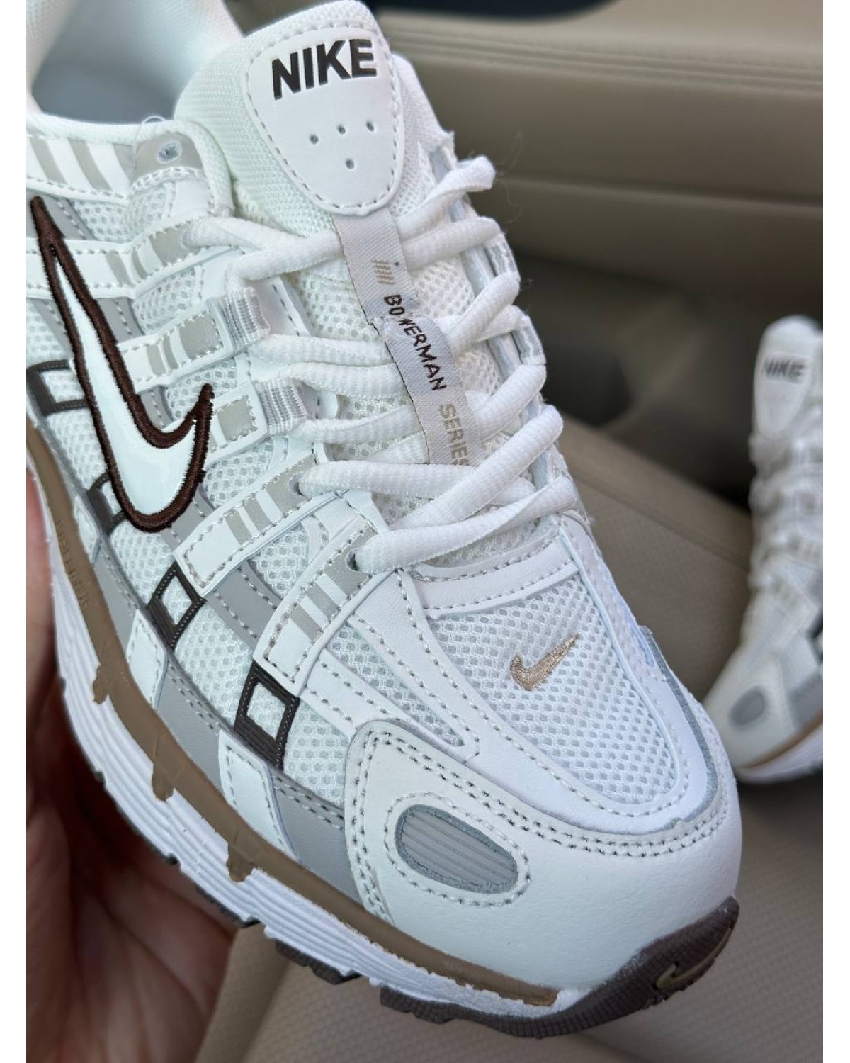 Nike P-6000 White Brown