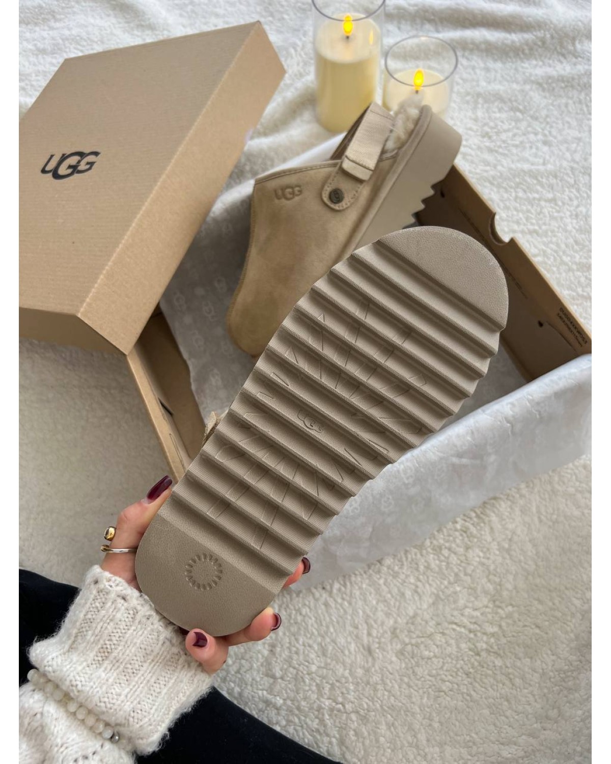 Lanah Clog Brown Beige