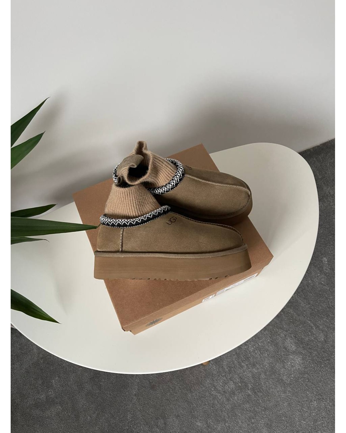 Ugg Tasman Platform Sock Khaki