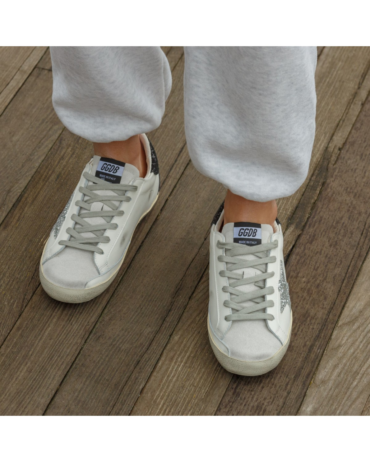 Golden Goose White Silver