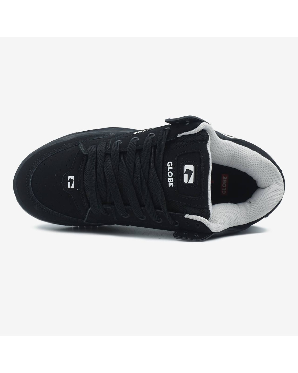 Globe Tilt Black White Logo