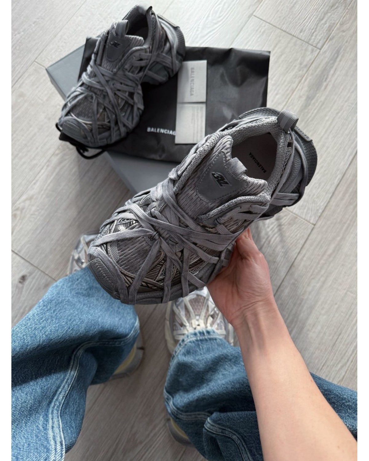 Balenciaga 3XL Extreme Lace Trainers Grey