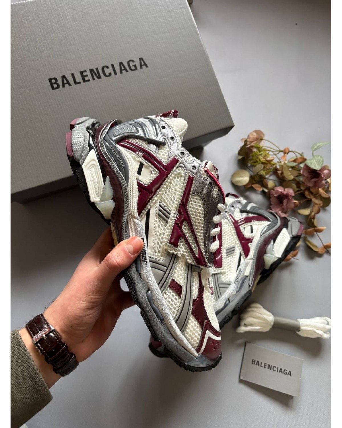 Balenciaga Runner Burgundy Grey