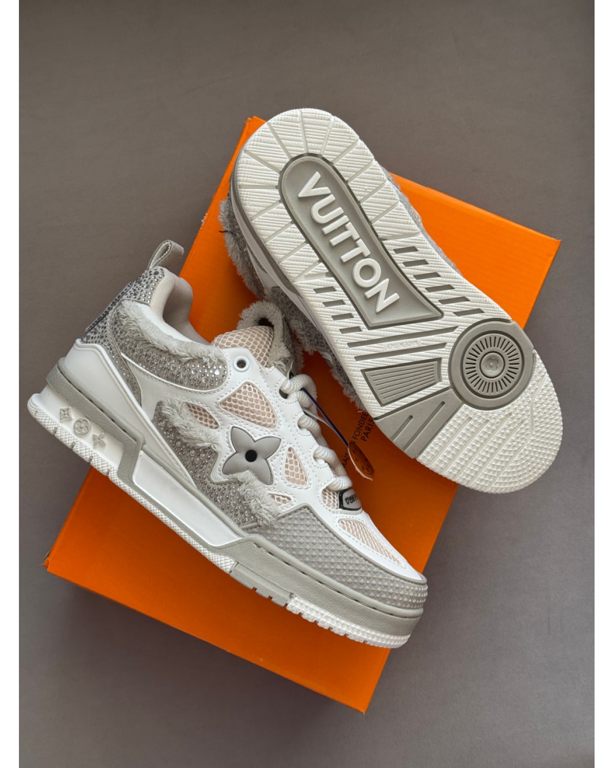 Louis Vuitton  1854 Trainer Grey White Swarovski Monogram