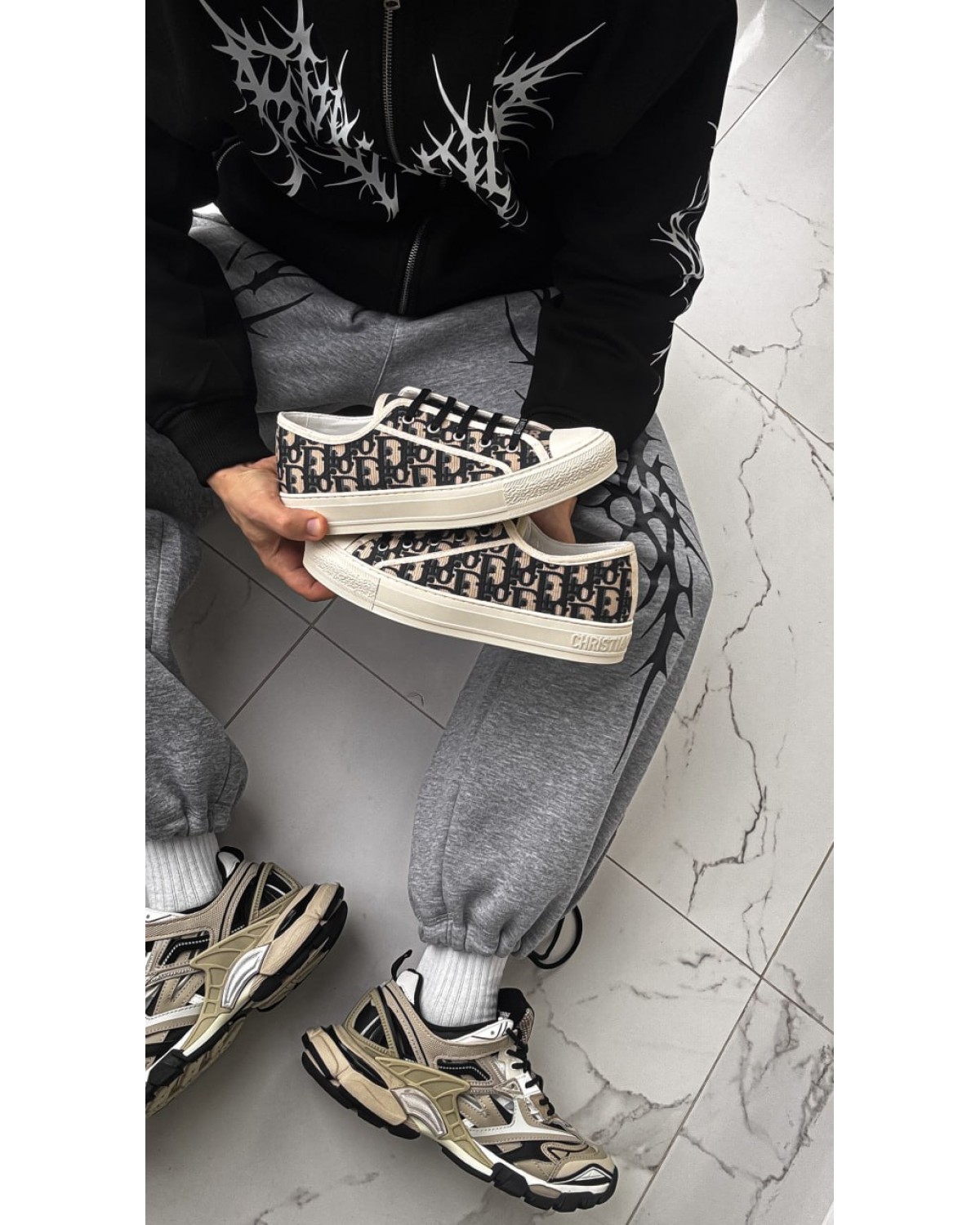 Christian Dior Walk'n'Dior White/Beige/Black