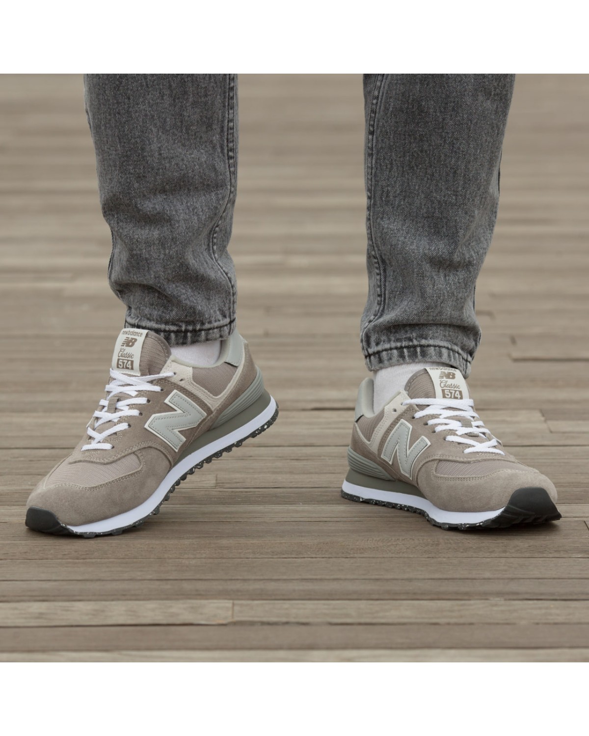 New Balance 574 Grey Beige New Balance 574 Grey Beige