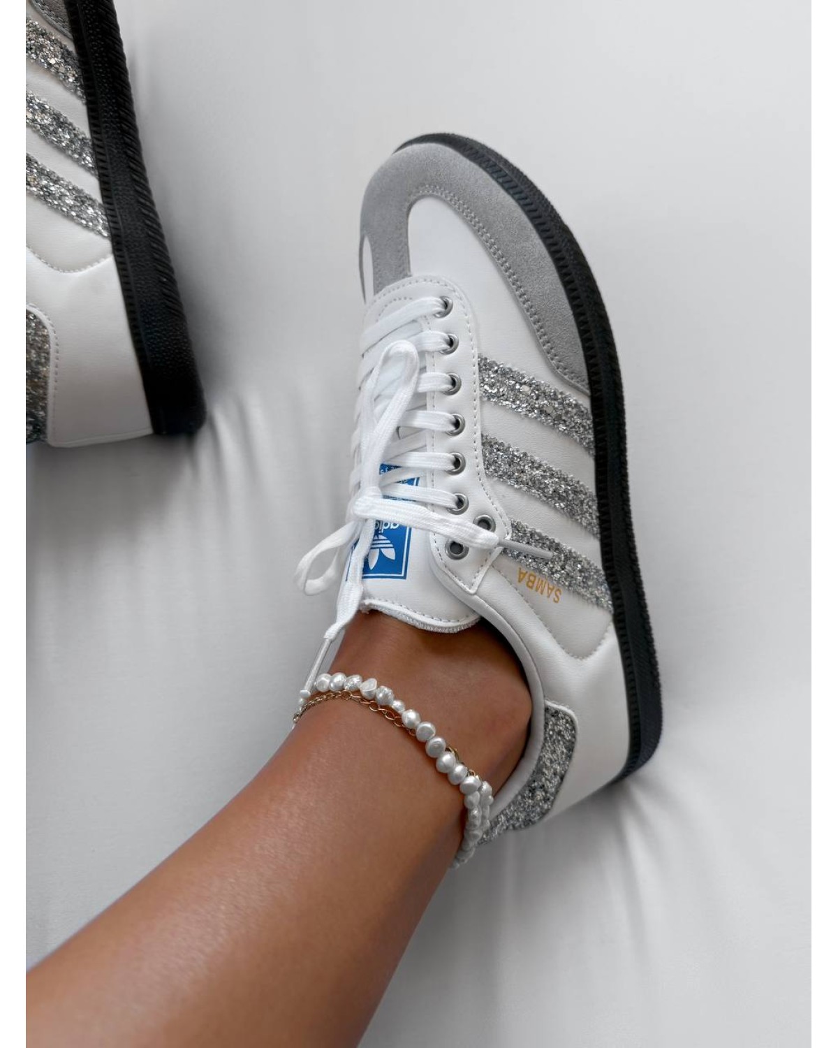 Adidas Samba White Glitter Shine