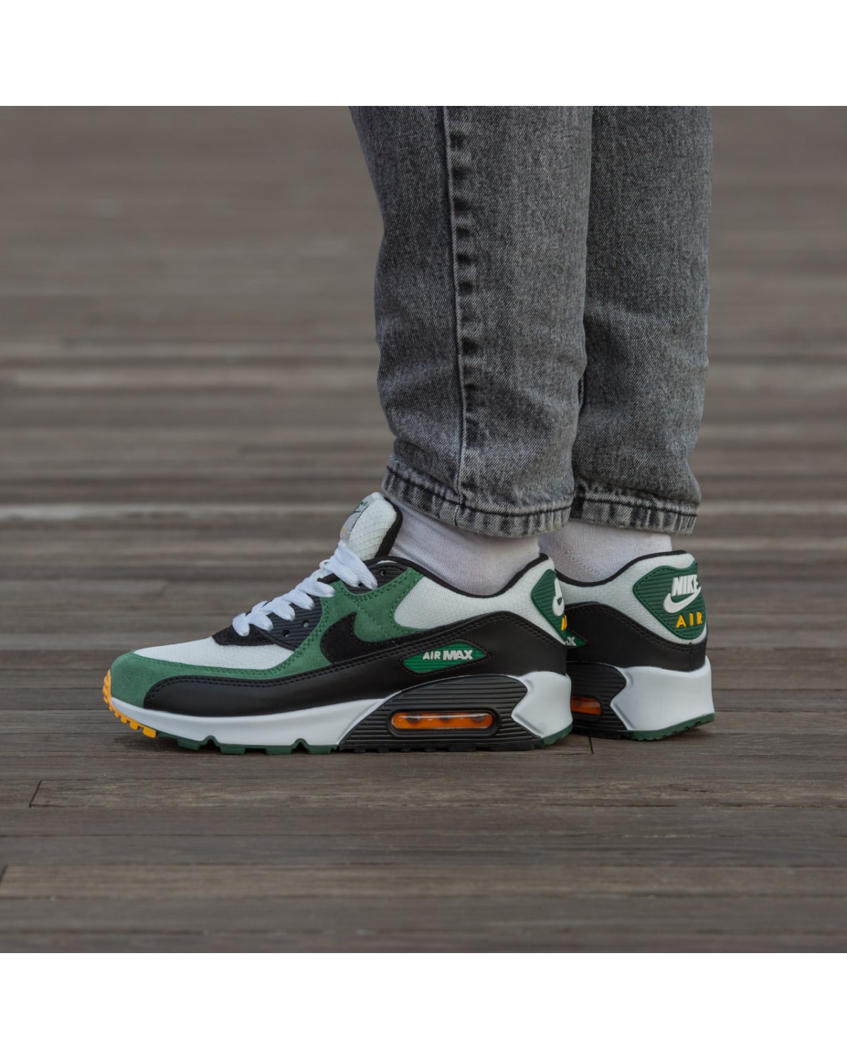 Nike Air Max 90 White Green Suede