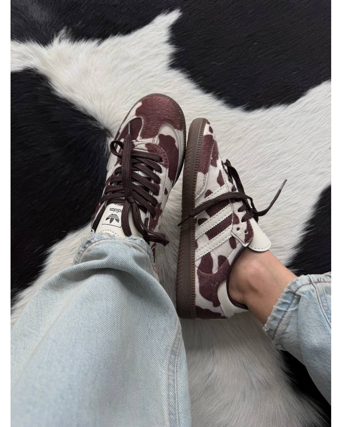 Adidas Samba Cow Print/White