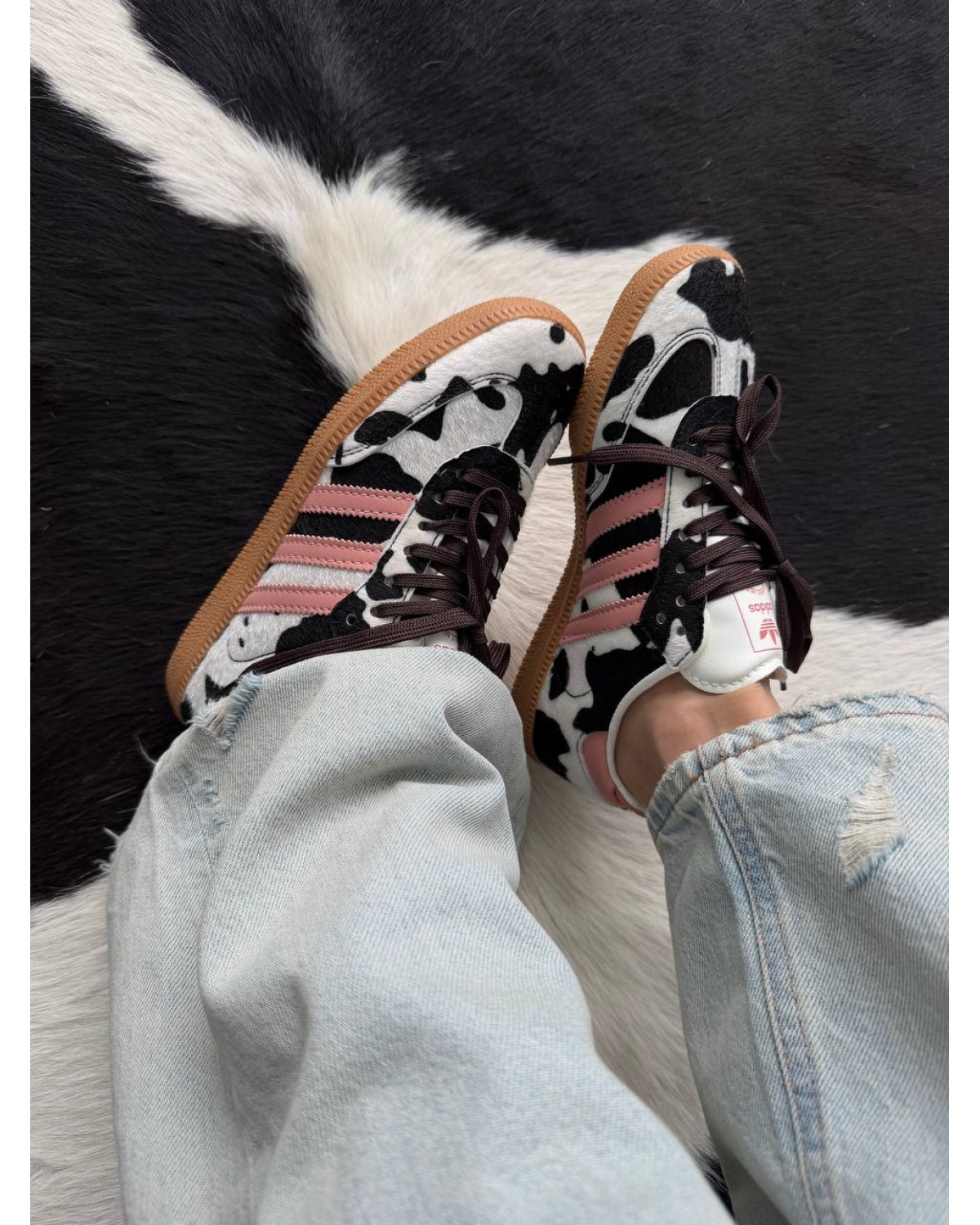 Adidas Samba Cow Print/White